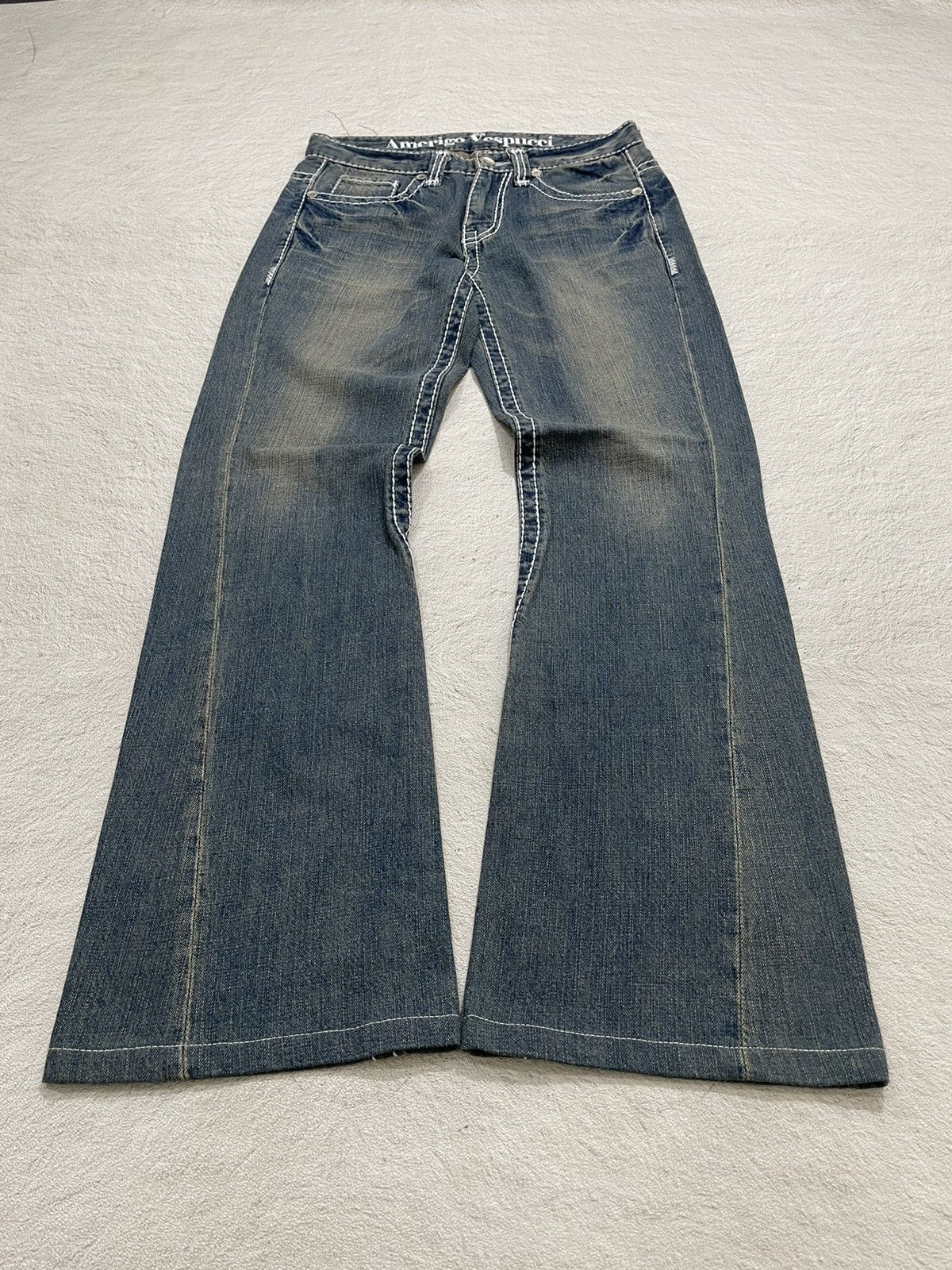 If Six Was Nine 2000s Amerigo Vespucci Faded Denim Size US 30 / EU 46 - 1 Thumbnail