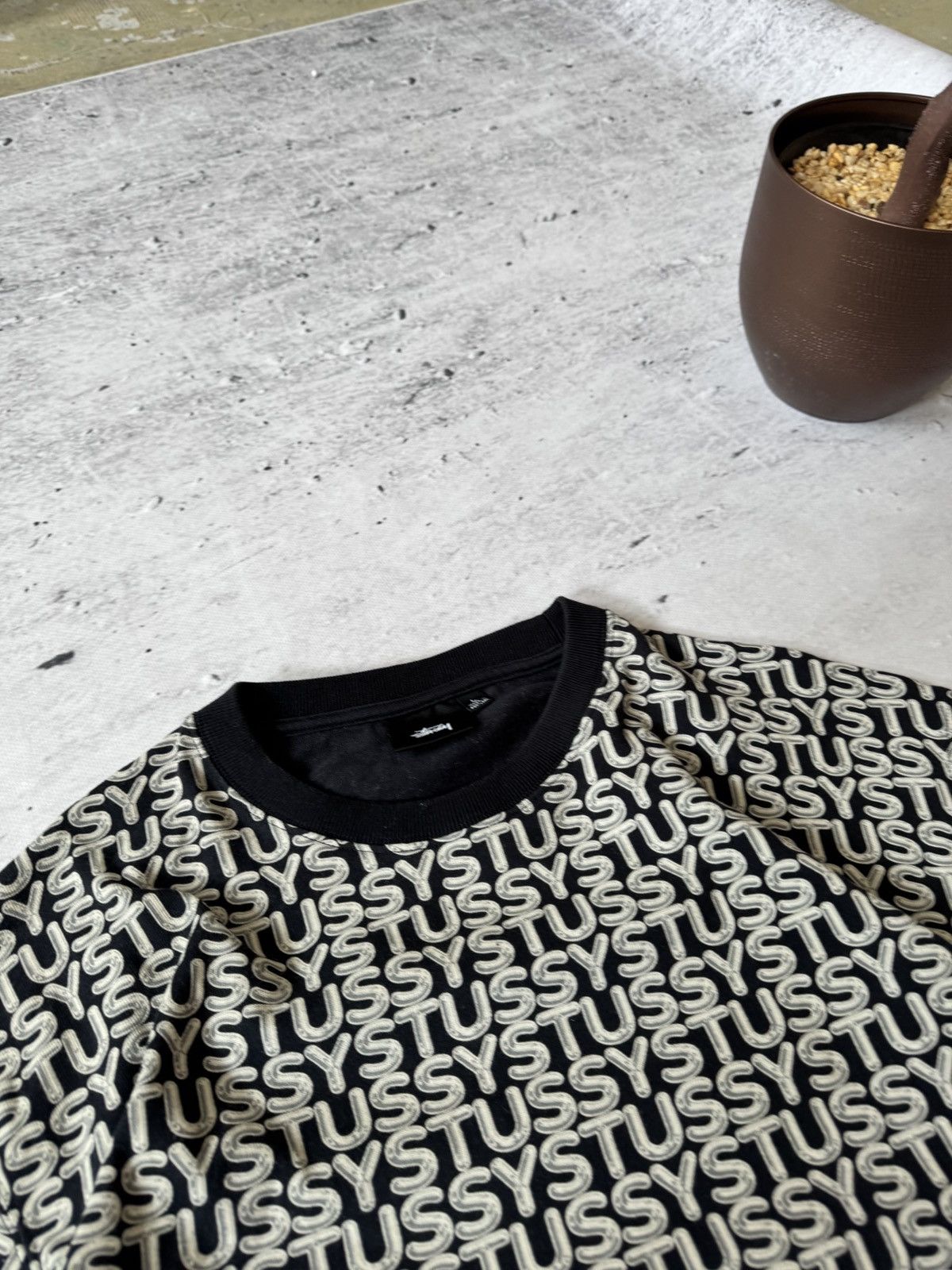 Stussy × Vintage STUSSY CENTER LOGO OVERSIZE BAGGY FIT SWEATSHIRT Size US L / EU 52-54 / 3 - 6 Thumbnail