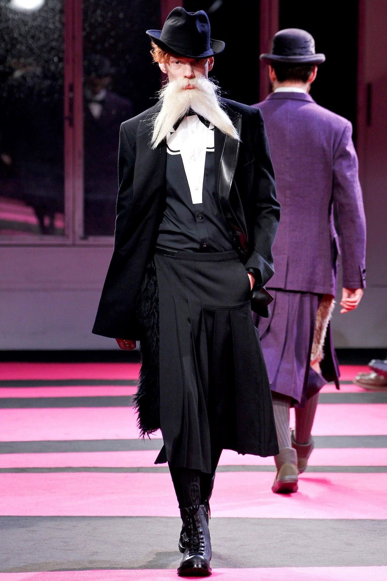 Yohji Yamamoto Yohji Yamamoto 13AW Colorblock Leather Zip Runway Jacket Size US M / EU 48-50 / 2 - 2 Thumbnail