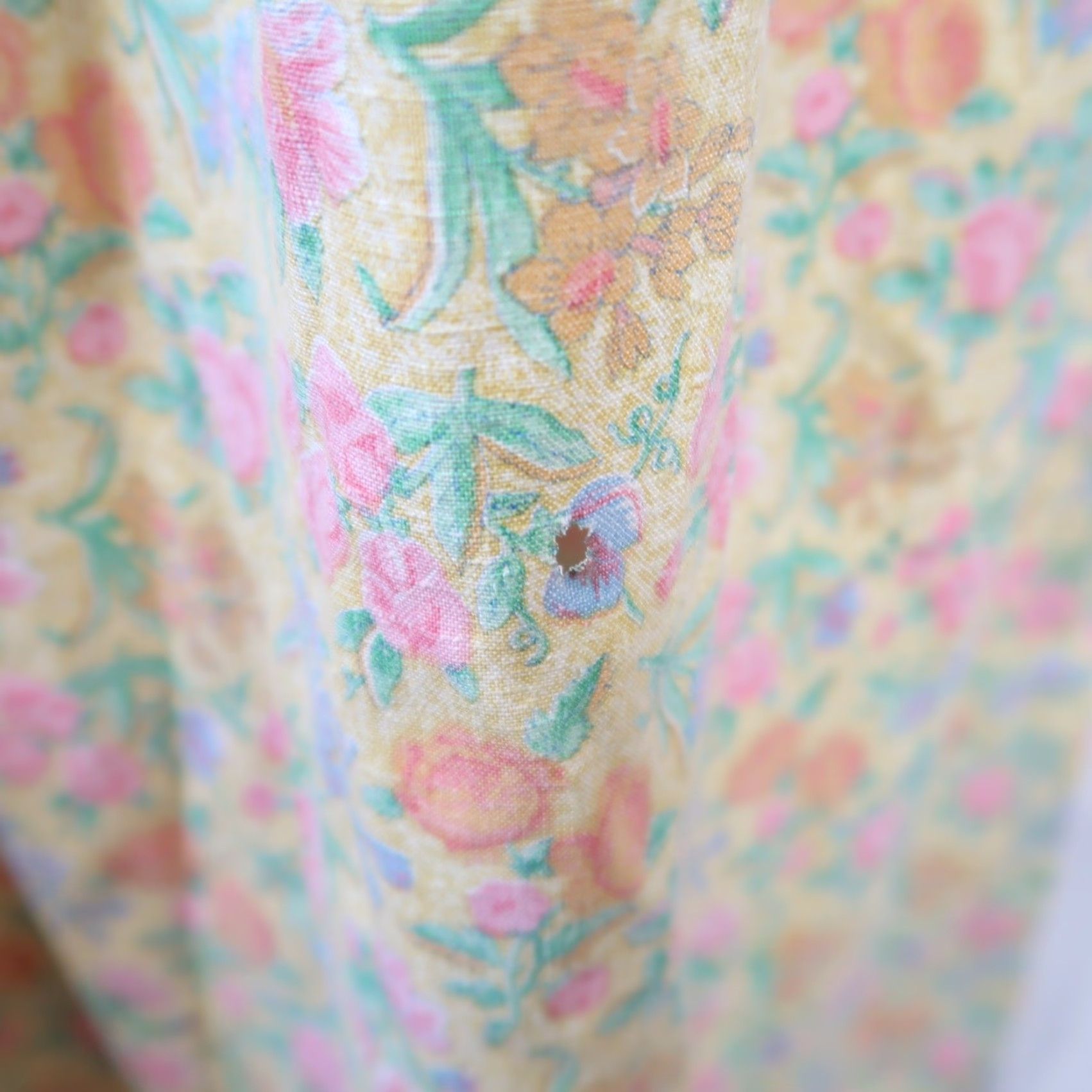Vintage VINTAGE Yellow Floral Maxi Muumuu Dress Crochet Trim M Dress Womens M Size M / US 6-8 / IT 42-44 - 5 Thumbnail