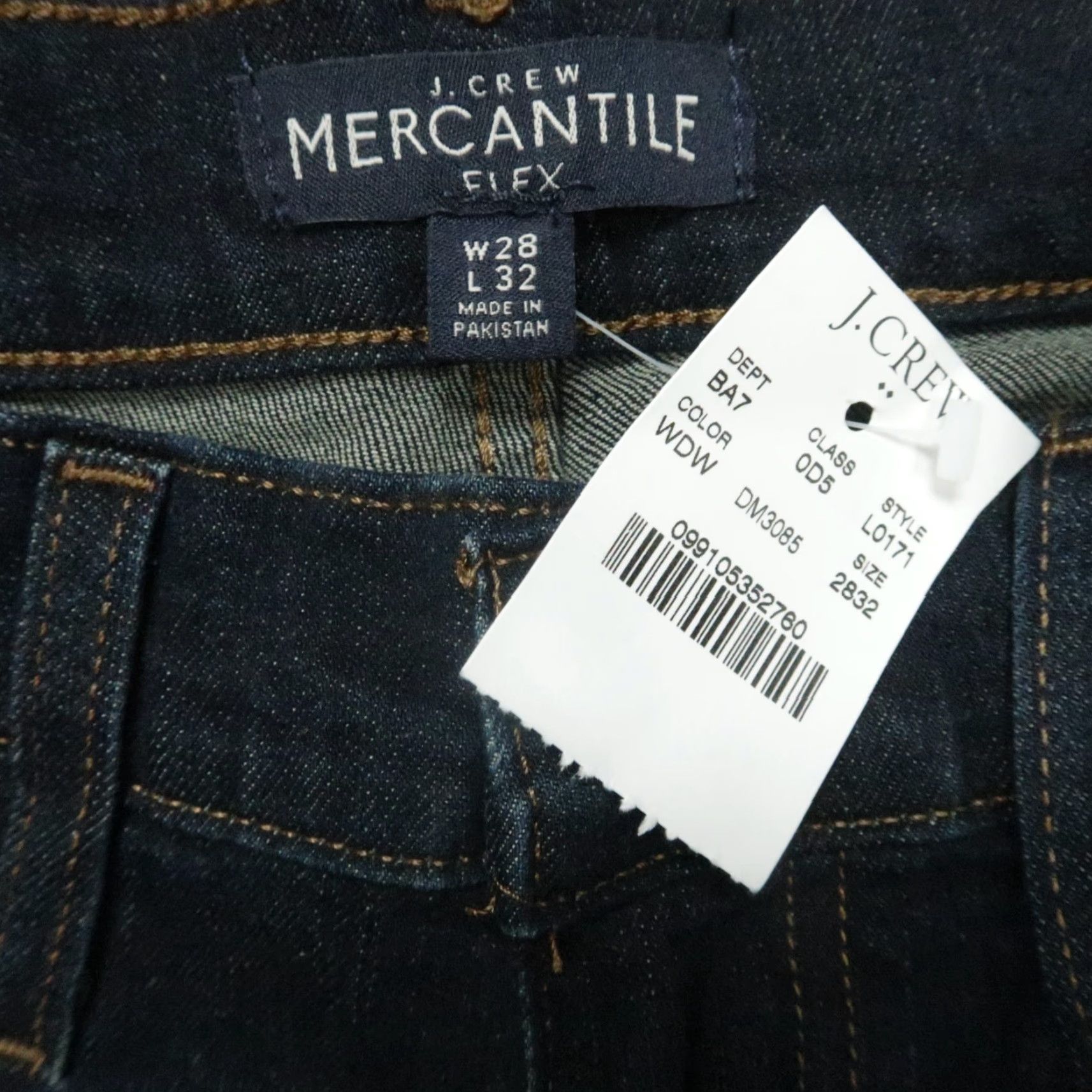 J.Crew J Crew Pants Men 28x32 Blue Mercantile Flex Slim Fit Dark Wash NWT Size US 28 / EU 44 - 4 Thumbnail