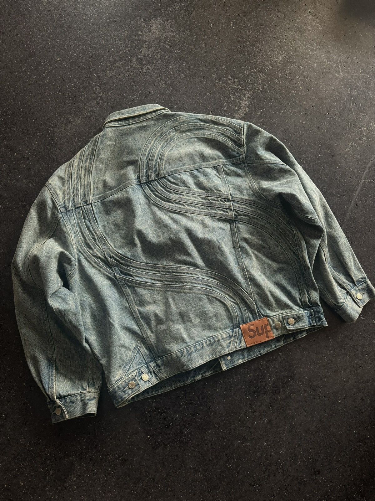 Supreme Supreme S Logo Denim Trucker Jacket Size US XL / EU 56 / 4 - 4 Thumbnail