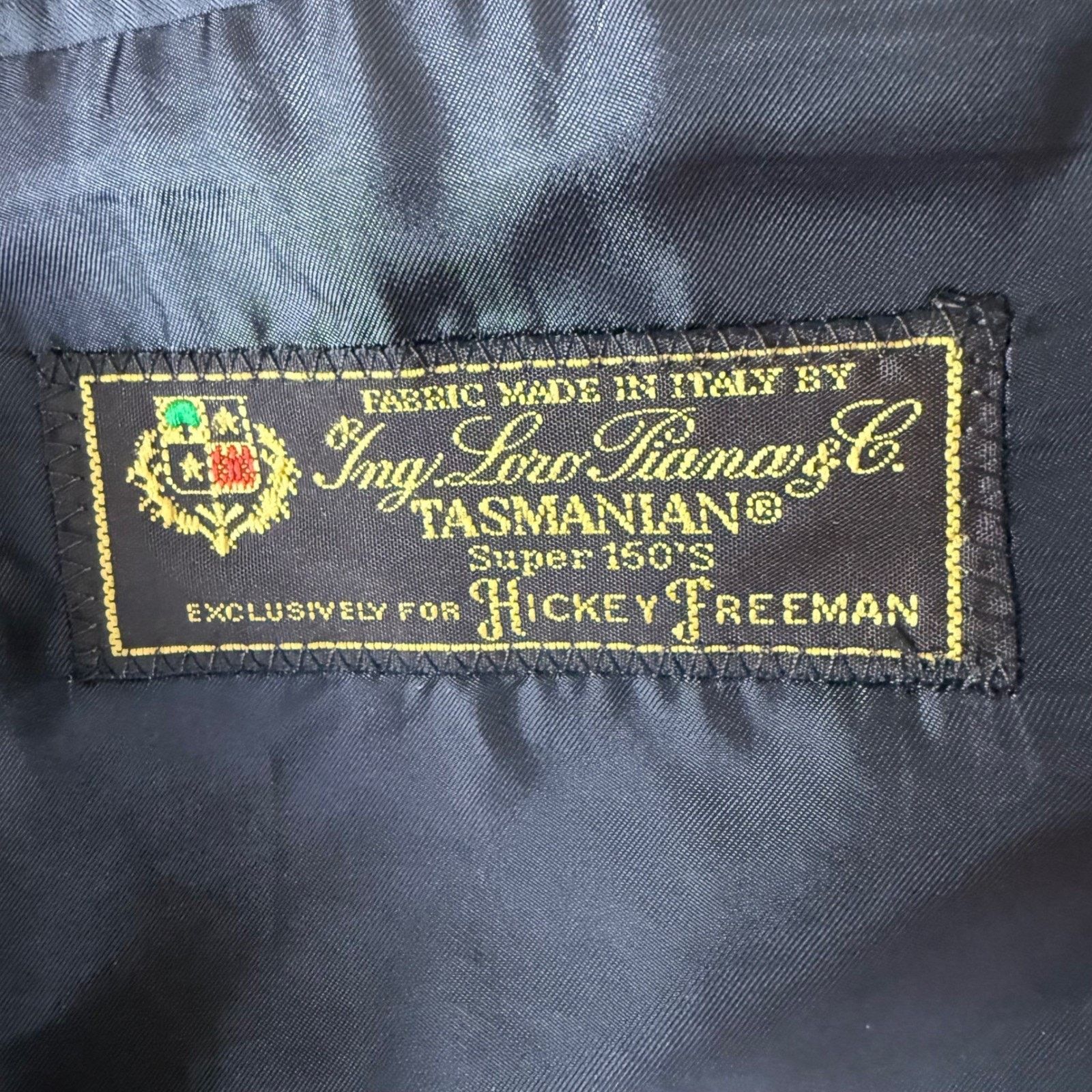 Hickey Freeman Hickey Freeman Loro Piana Tasmanian Super 150s Mens 46R Gray Size 46R - 3 Thumbnail