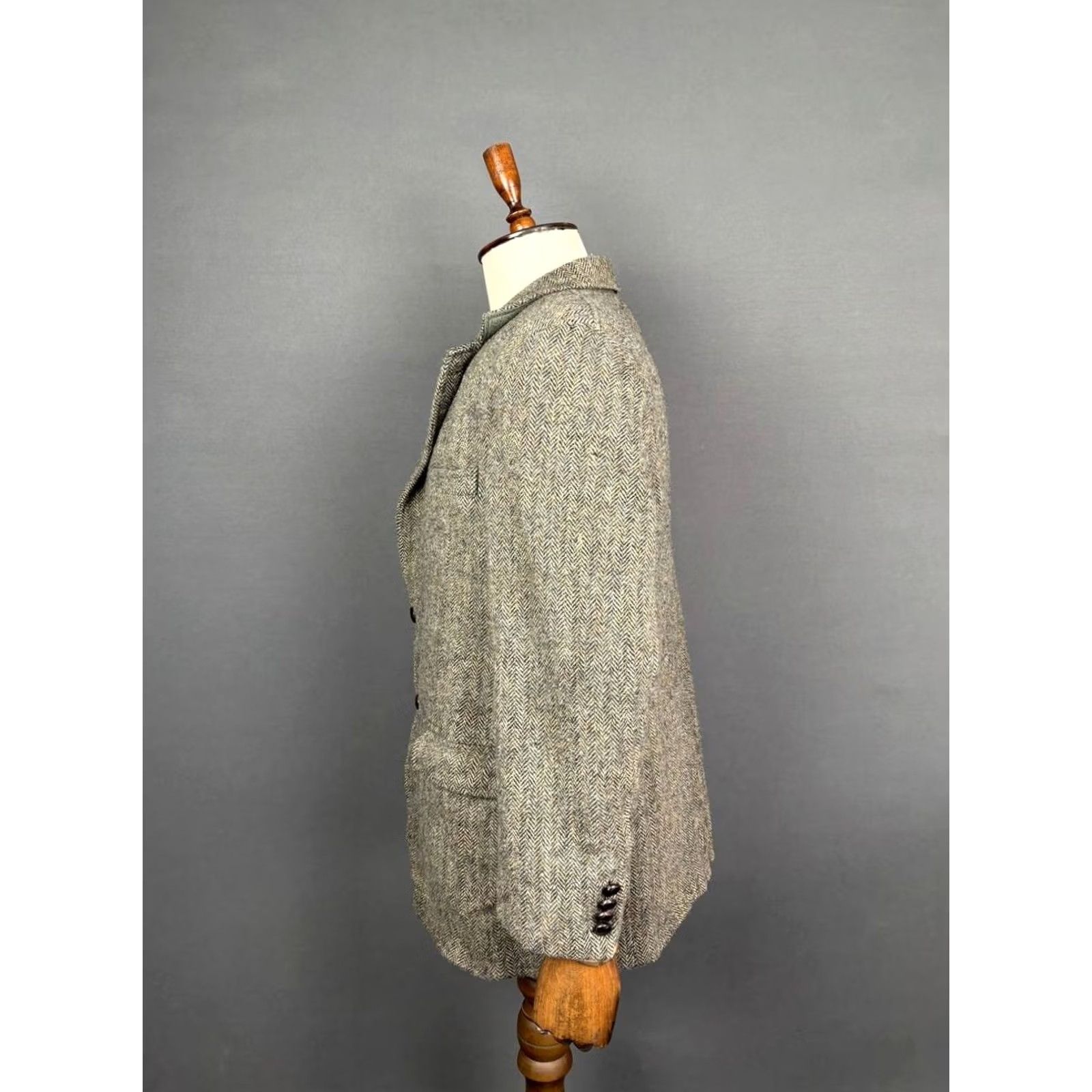 Harris Tweed Harris Tweed Mens Blazer Size 46 Gray Wool Long Sleeve Front Button Size US XXL / EU 58 / 5 - 7 Thumbnail