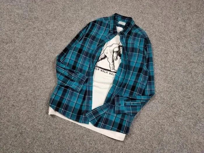 Flannel Vintage Flannel Shirt Travis Scott Style Streetwear Hype Size US L / EU 52-54 / 3 - 3 Thumbnail