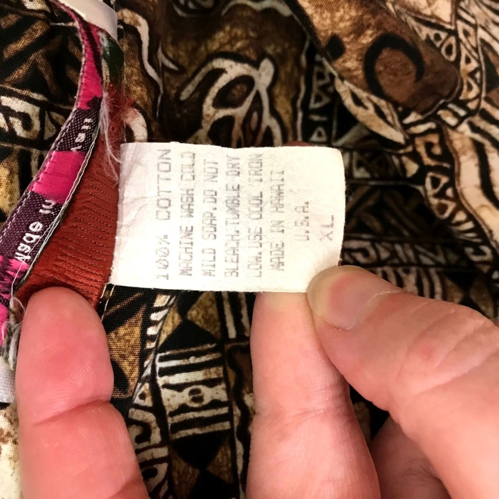 Vintage VINTAGE Blue Turtle Shirt Hawaiian Button-Up Short Sleeve Collared Brown Tribal Petroglyph Geometric XL Mens Size US XL / EU 56 / 4 - 8 Thumbnail