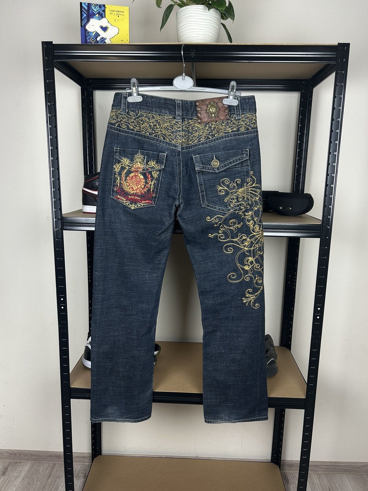 Japanese Brand × Vintage KANJI koi embroidered and printed japanese jeans Size US 32 / EU 48 - 1 Thumbnail