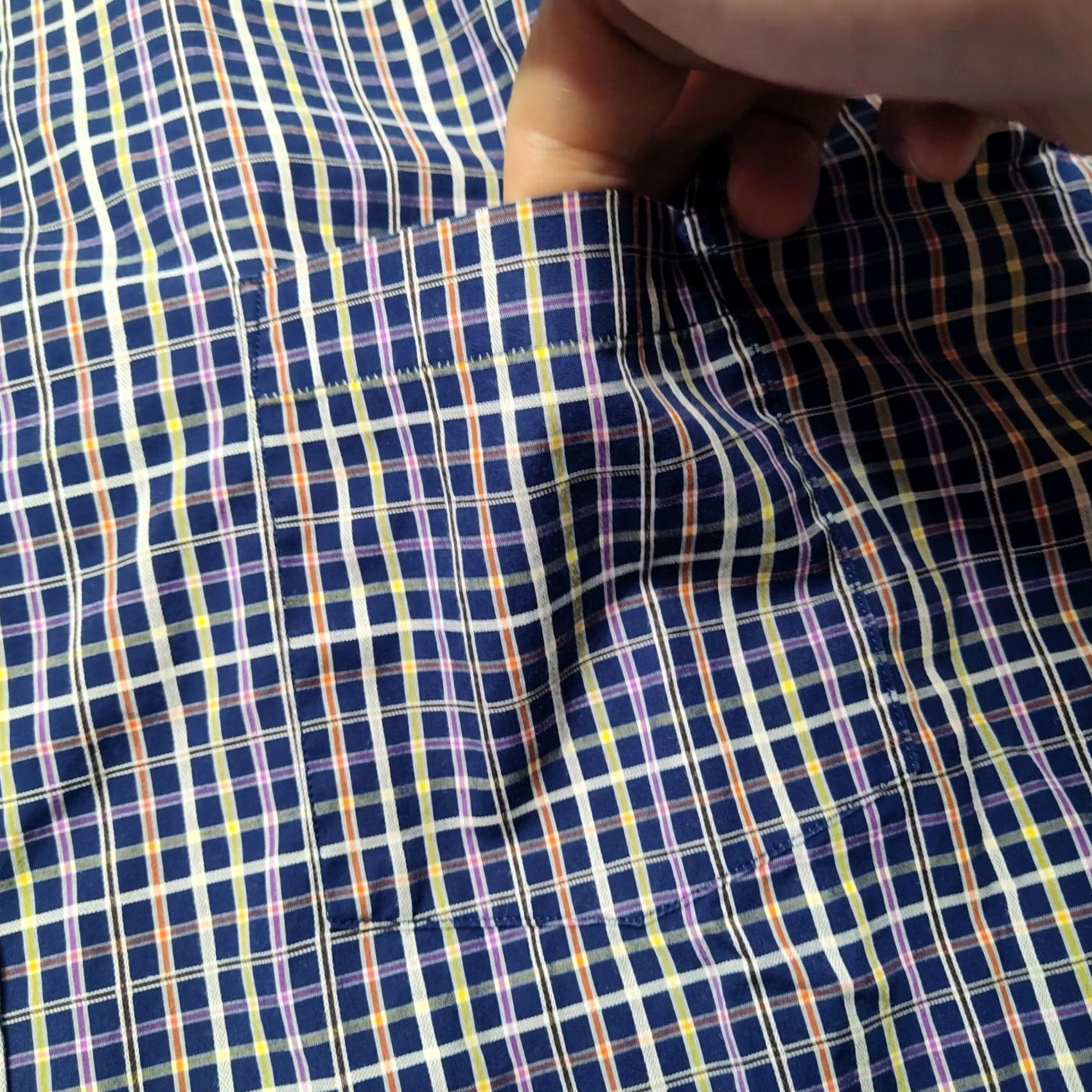 Tailorbyrd TAILORBYRD Men 2XL Blue Plaid 100% Cotton Long Sleeve Button-Up Shirt Size US XXL / EU 58 / 5 - 5 Thumbnail