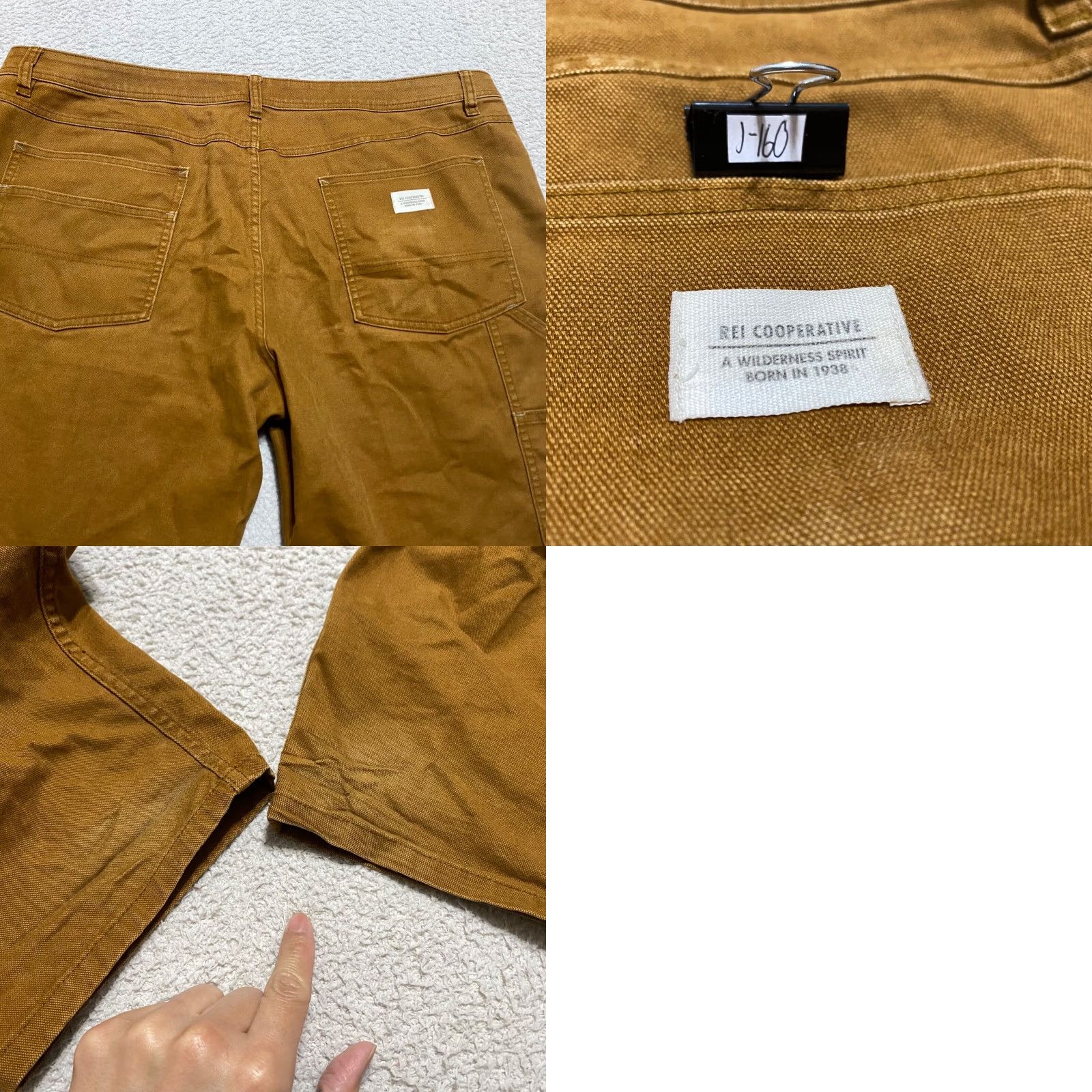 Vintage REI Mens Pants 42x30 Solid Brown Carpenter Straight Leg Work Utility Reg Pants Mens Brown 42x30 Size US 42 / EU 58 - 9 Thumbnail