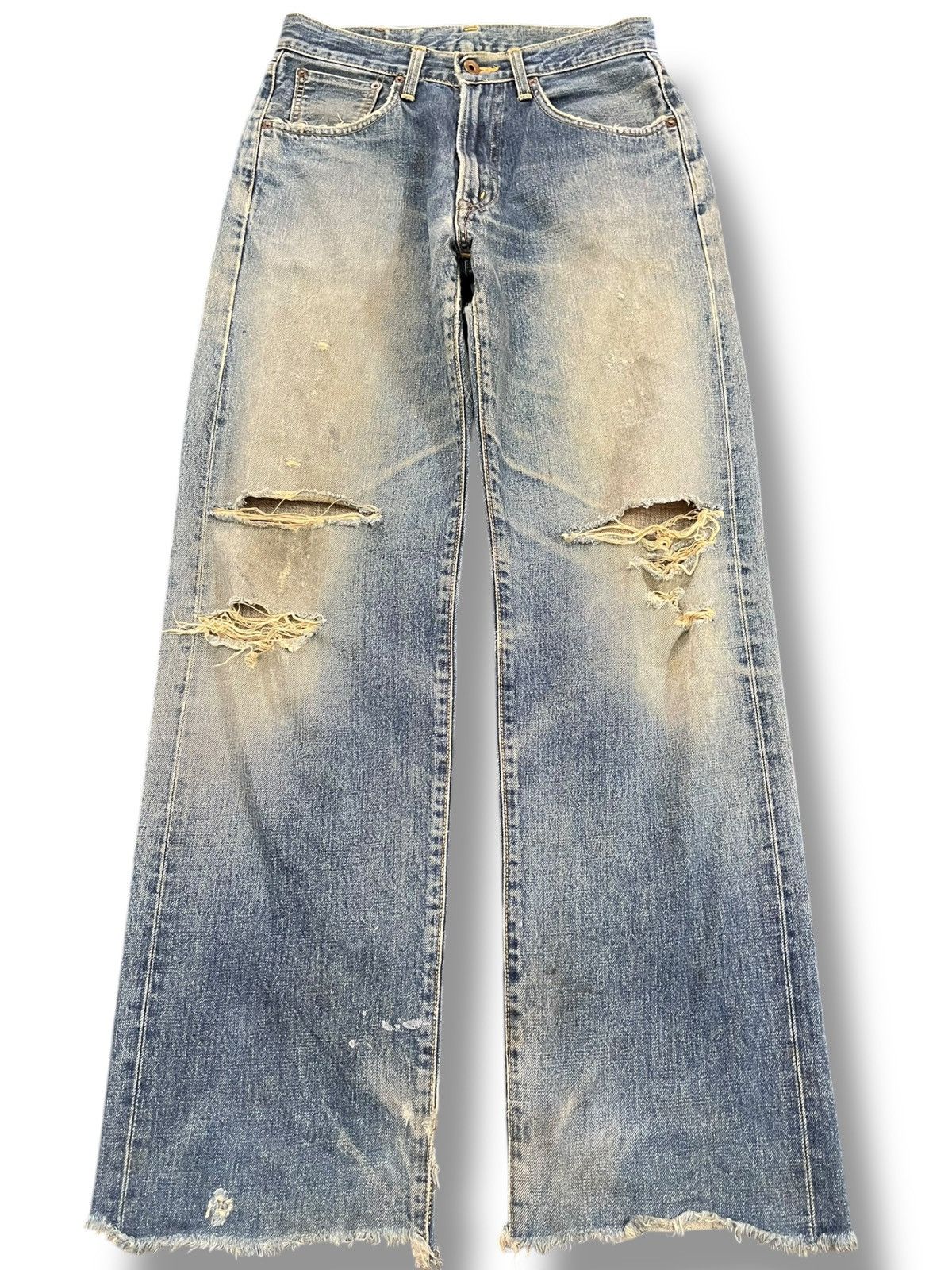 Beauty Beast × Edwin Vintage Edwin 505 Selvedge Mudwash Distressed Denim Size US 29 - 1 Thumbnail