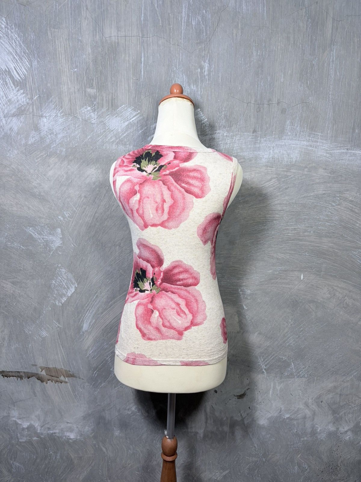 Japanese Brand Y2K Clef De Sol Women Rose Pattern Tanktop Size S / US 4 / IT 40 - 5 Thumbnail