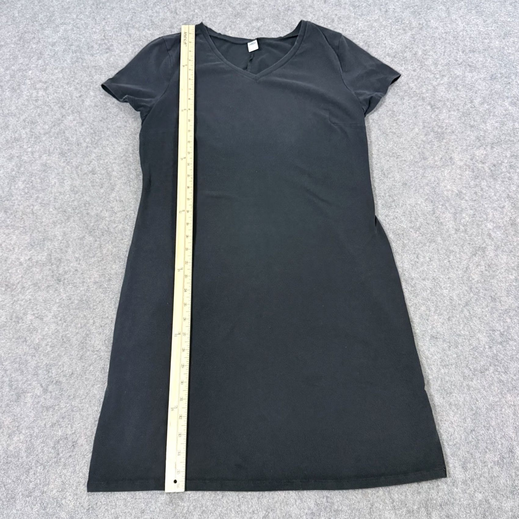 Gap GAP Stretch Casual Short-Sleeve Pullover Tee Dress Fits Women's Size Large Black Shirt Dress Women Large Black PullOver Tee Dress Size L / US 10 / IT 46 - 7 Thumbnail
