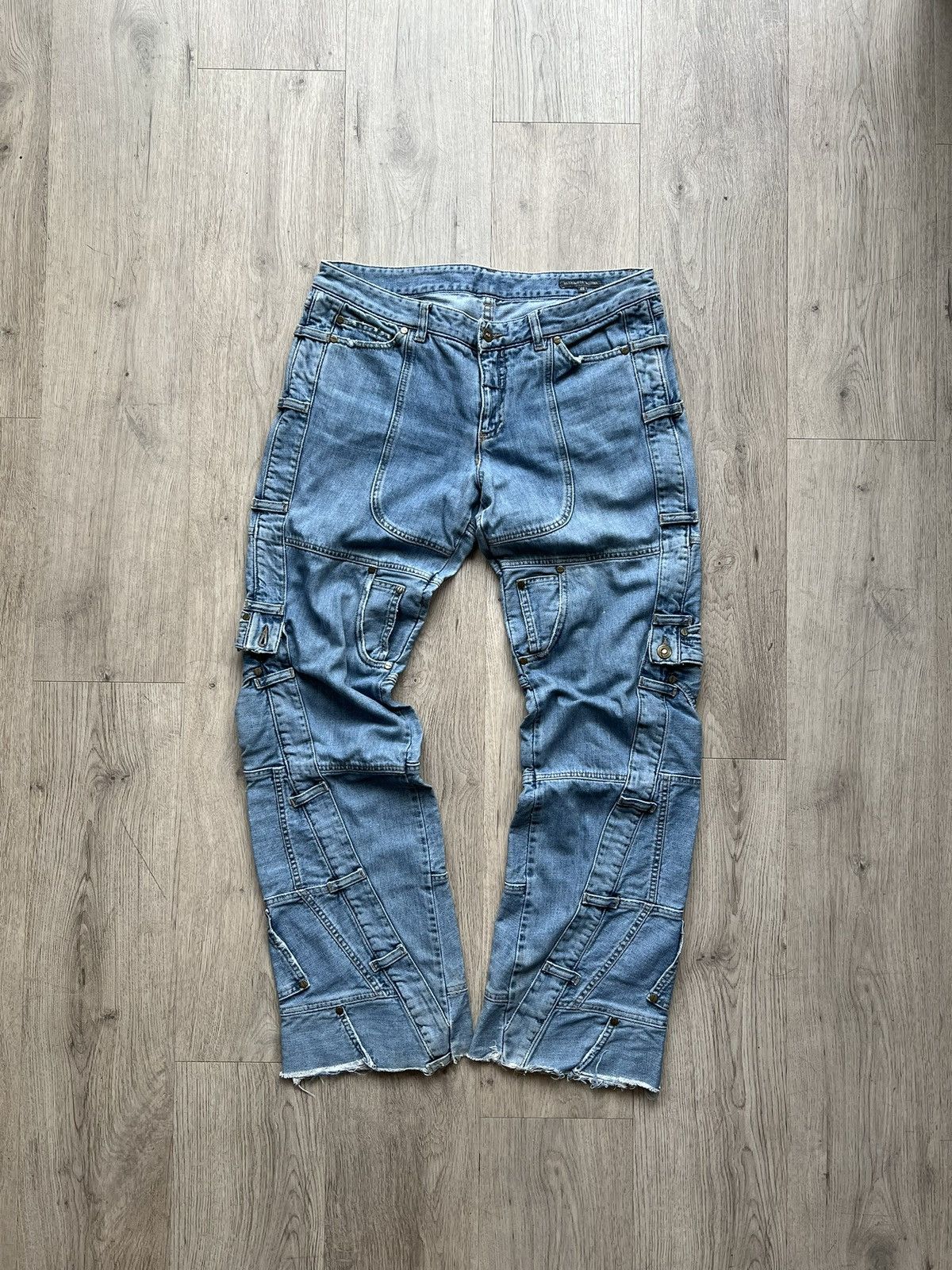 Image of Alexander Mcqueen Deconstructed Jeans in Blue, Men's (Size 30)