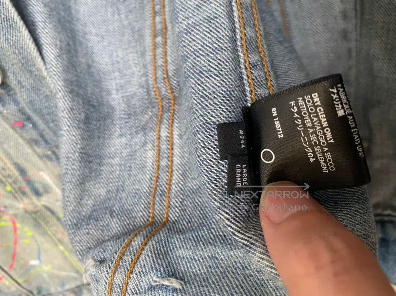 Amiri Amiri Denim jacket splashed with ink Size US L / EU 52-54 / 3 - 4 Thumbnail
