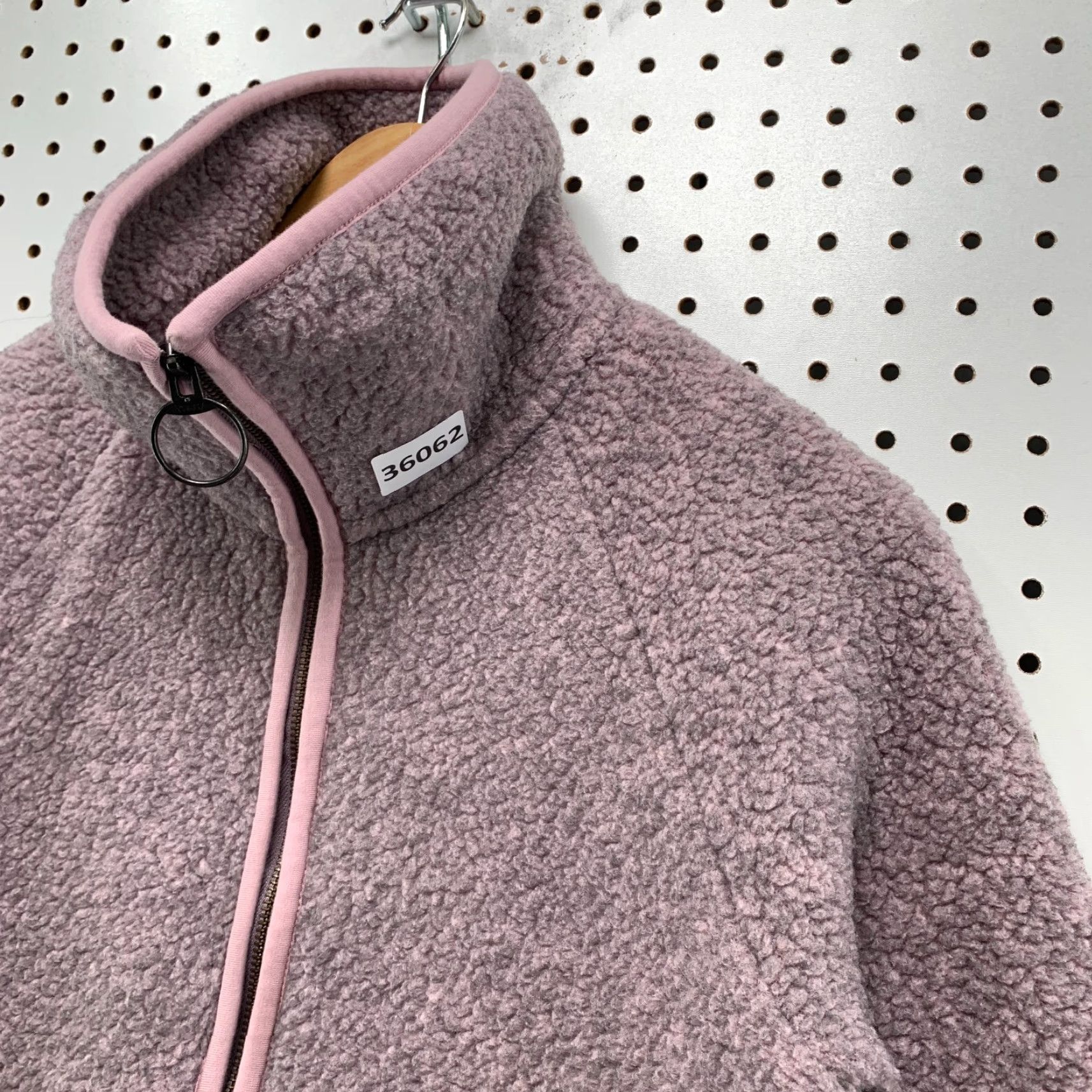 Madewell VINTAGE Madewell Pullover Sweatshirt Women Small Purple Sherpa Fleece Activewear Long Sleeve Mock Neck Size S / US 4 / IT 40 - 7 Thumbnail