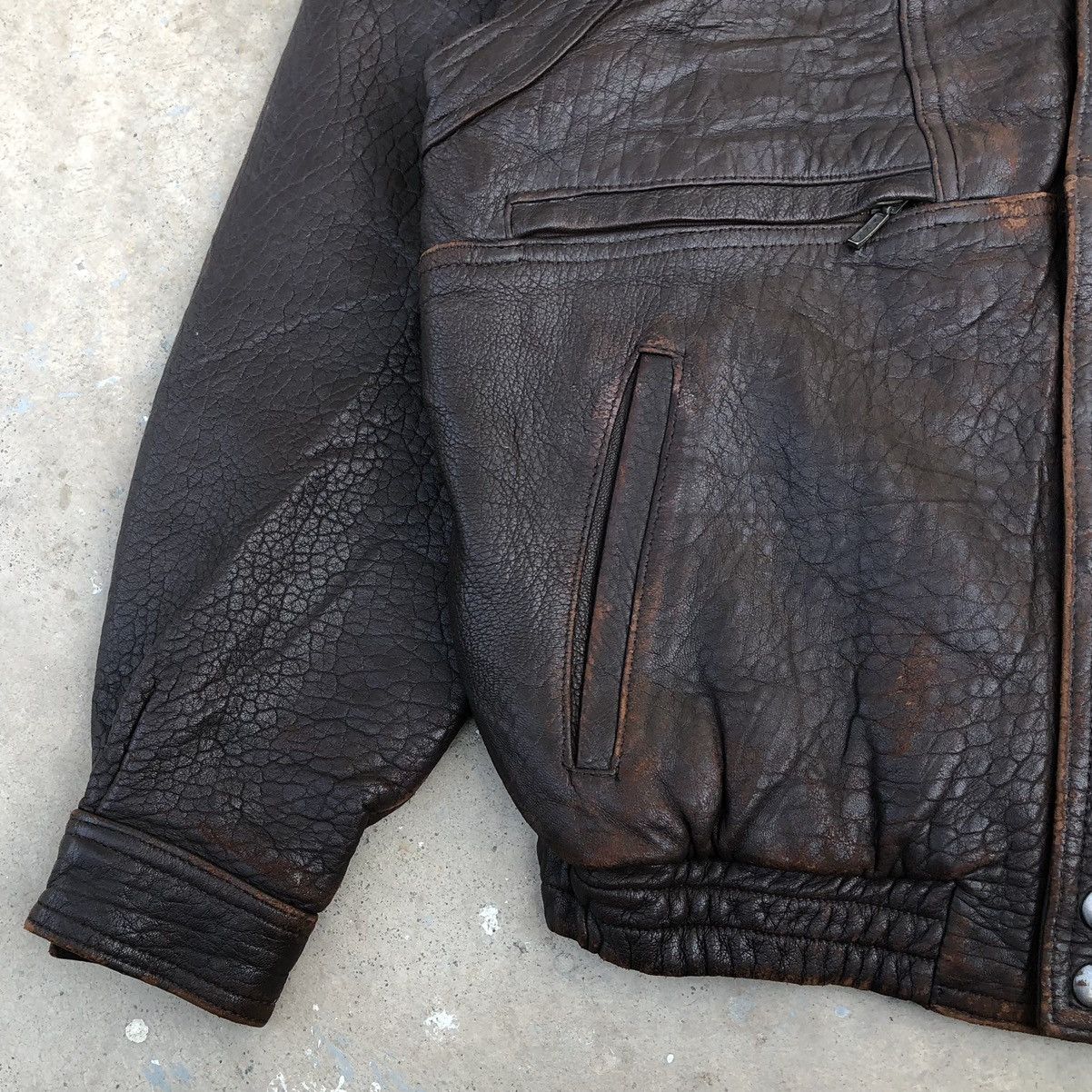 Japanese Brand Vintage Man Mirage Sheepskin Bomber Jacket Size US L / EU 52-54 / 3 - 8 Thumbnail