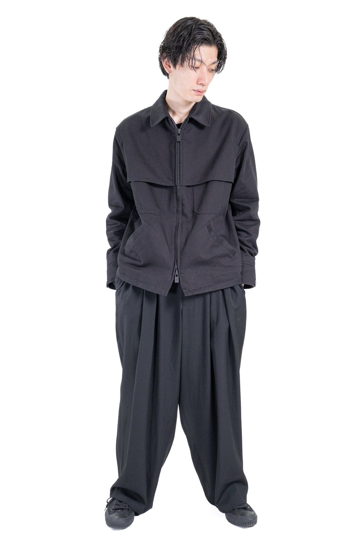 Yohji Yamamoto Yohji Yamamoto Pour Homme - Ta/TUXEDO 12 Tuck Wide Pants Size US 30 / EU 46 - 4 Thumbnail