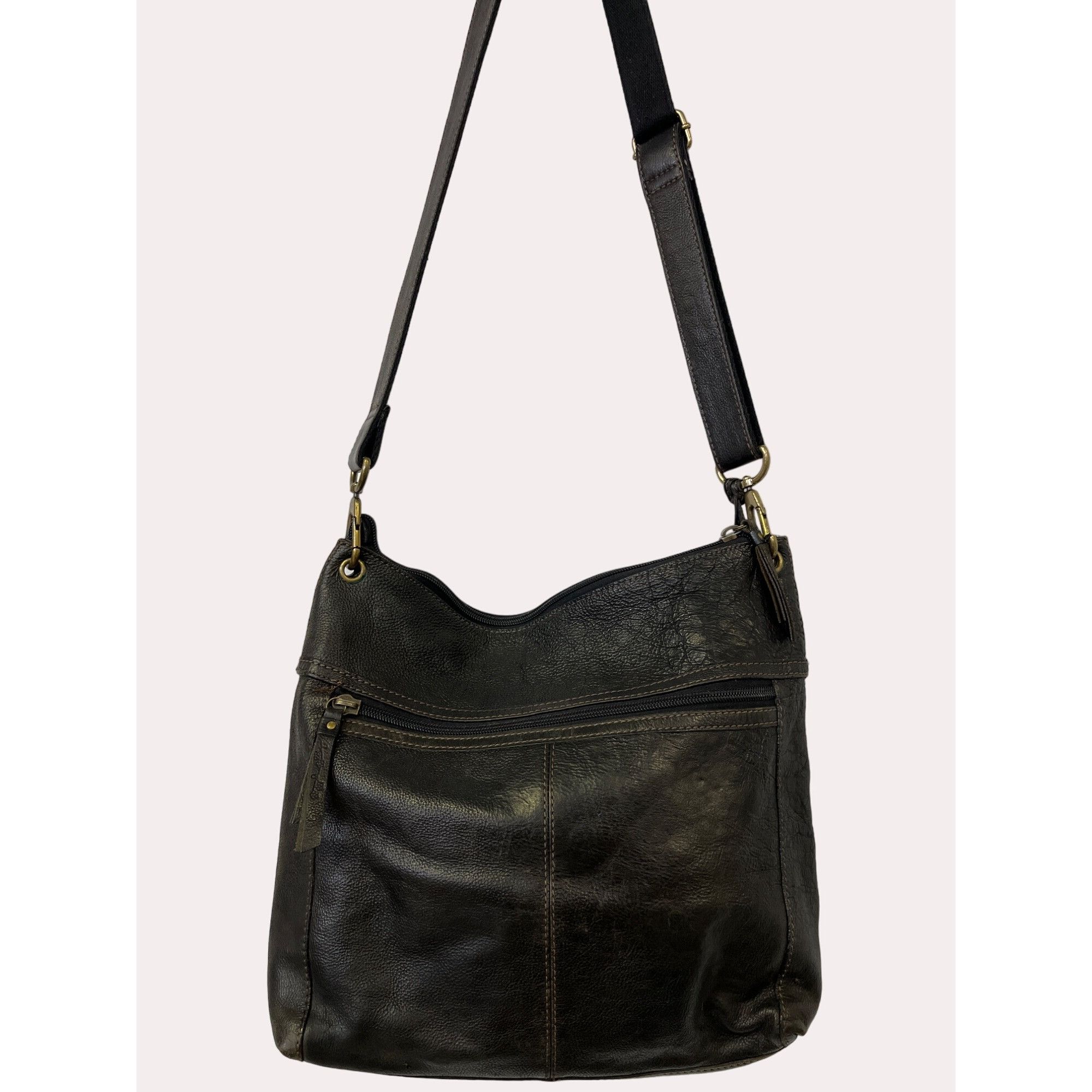 Fossil Fossil Women's Black Genuine Leather Crossbody Purse SKU 614 Size ONE SIZE - 2 Thumbnail