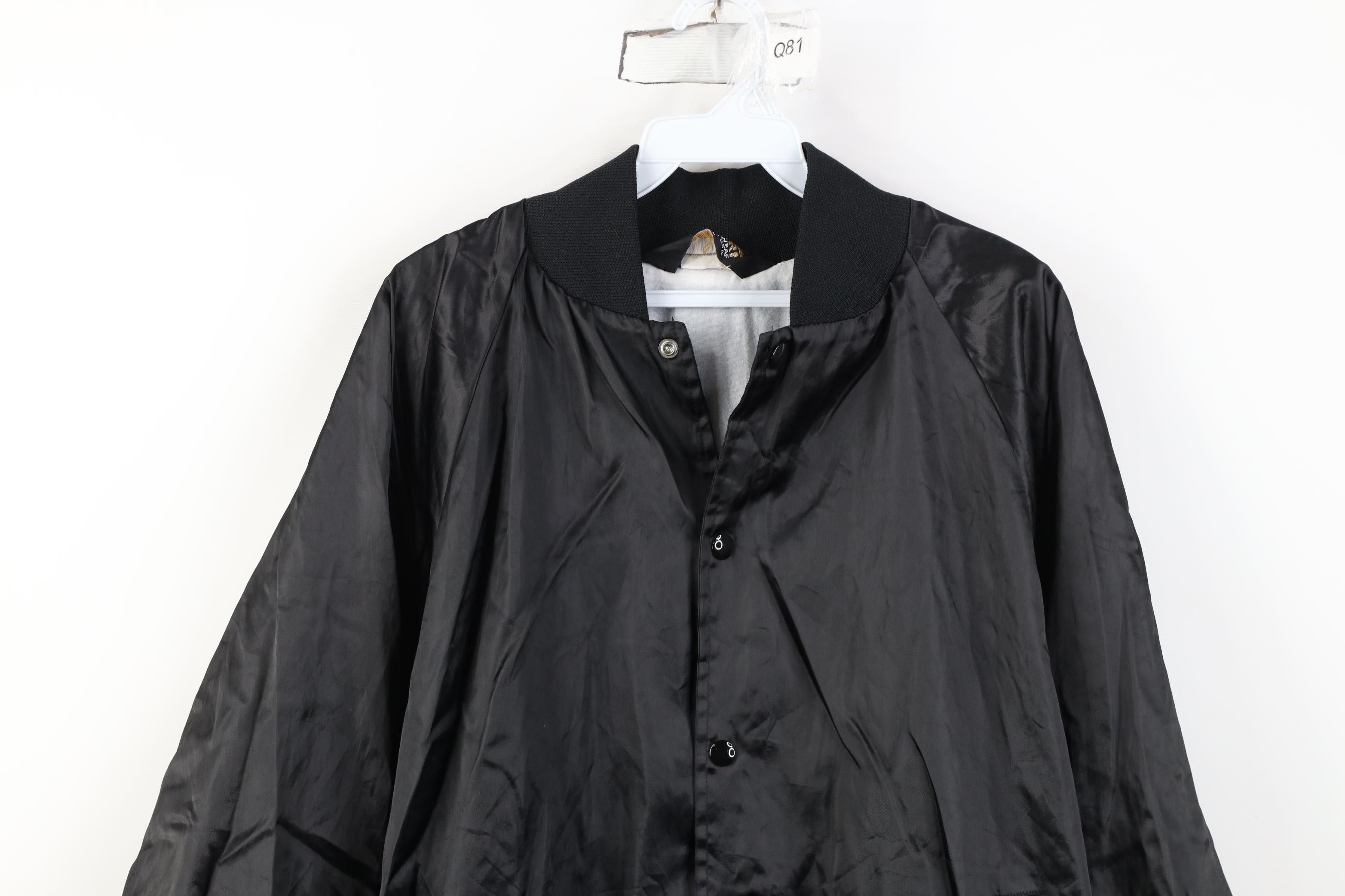 Vintage Vintage 80s 90s Streetwear Satin Bomber Jacket Black USA Size US L / EU 52-54 / 3 - 2 Thumbnail