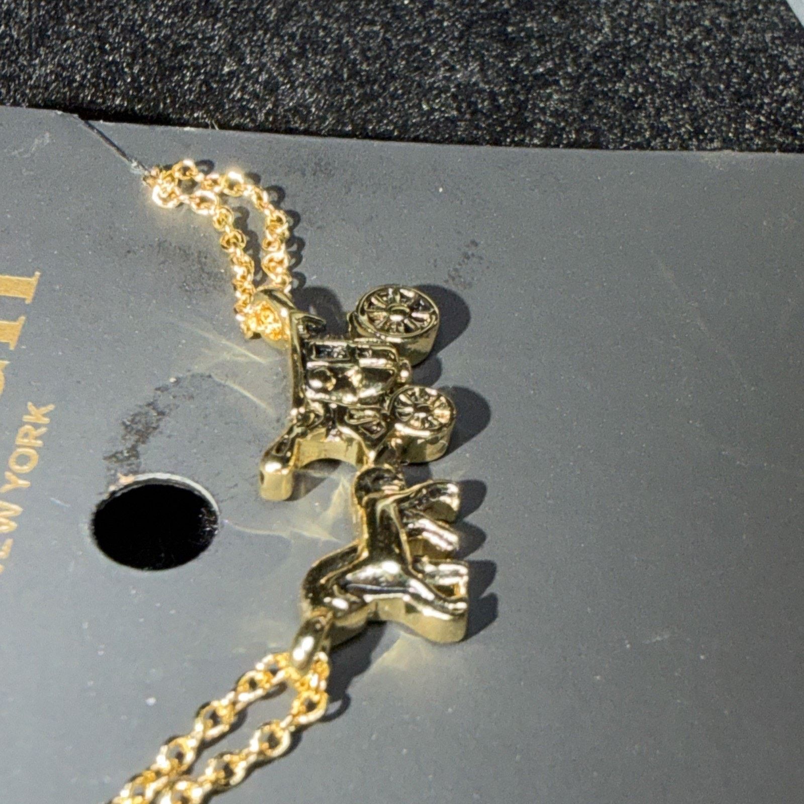 Coach Coach Jewlery Horse Carriage Pendant Necklace Gold Plated Size ONE SIZE - 8 Thumbnail