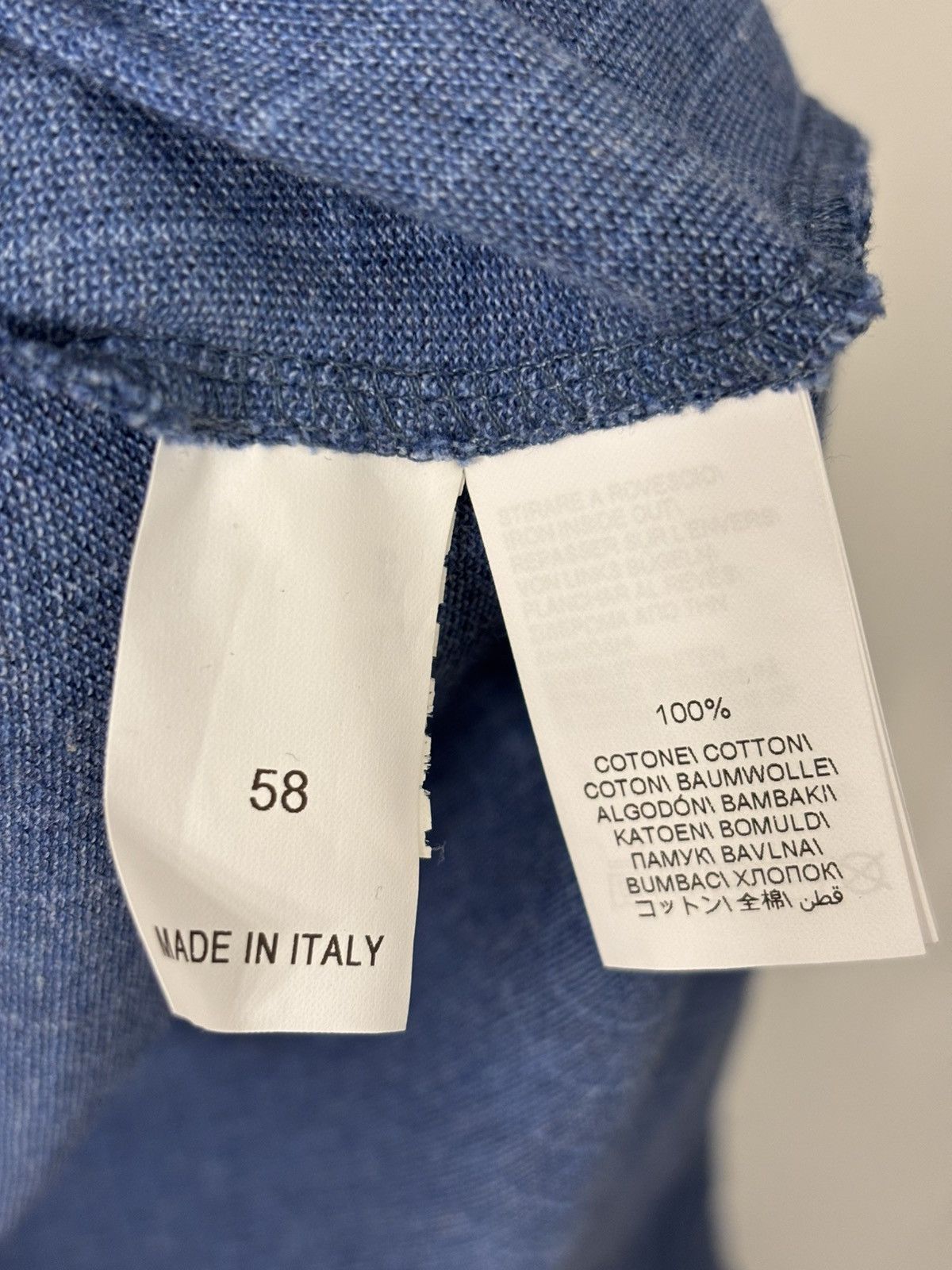 Brunello Cucinelli Brunello Cucinelli Mens Blue Polo Shirt Size US XXL / EU 58 / 5 - 4 Thumbnail