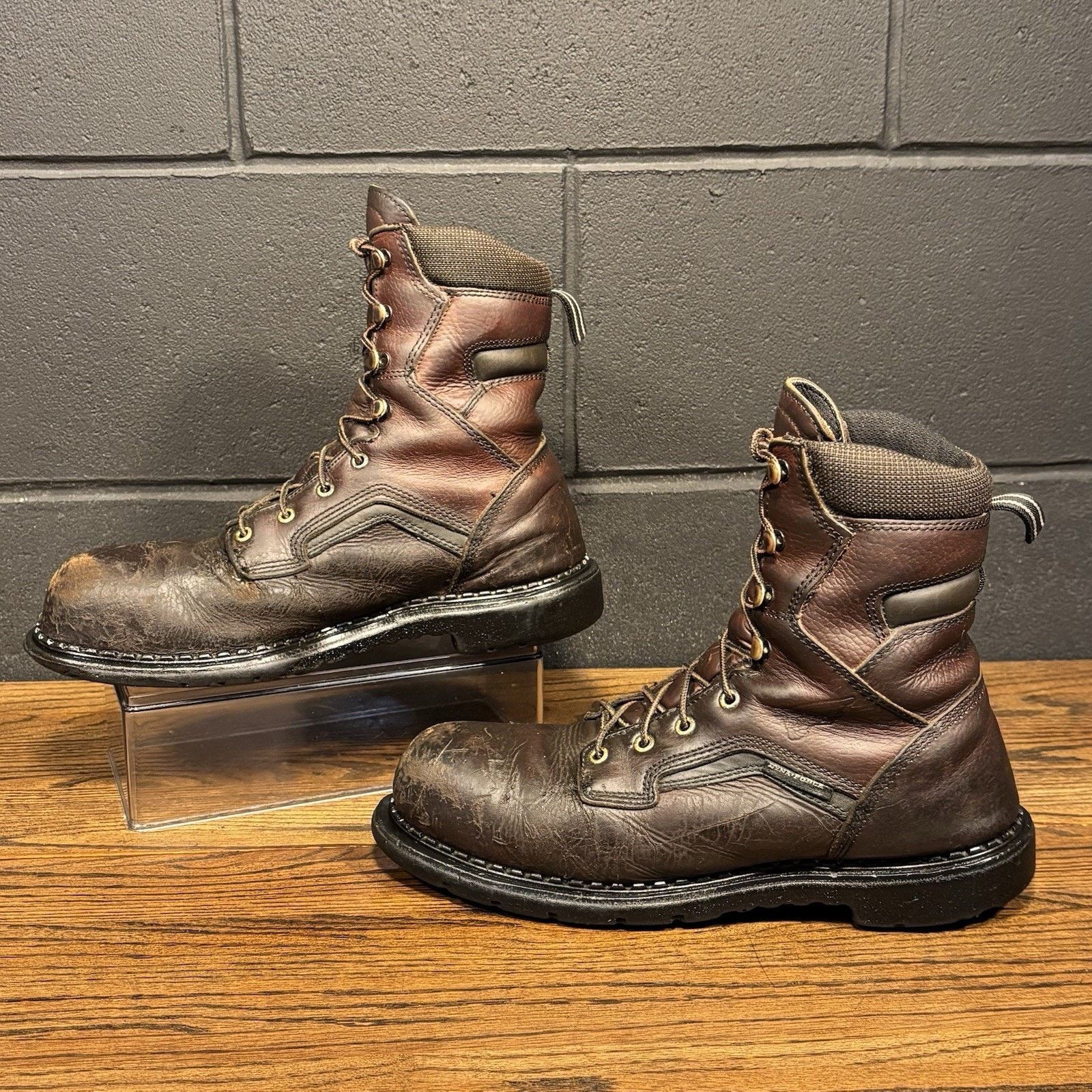 Red Wing Dyna Force Brown Leather Steel Toe Work Boots USA