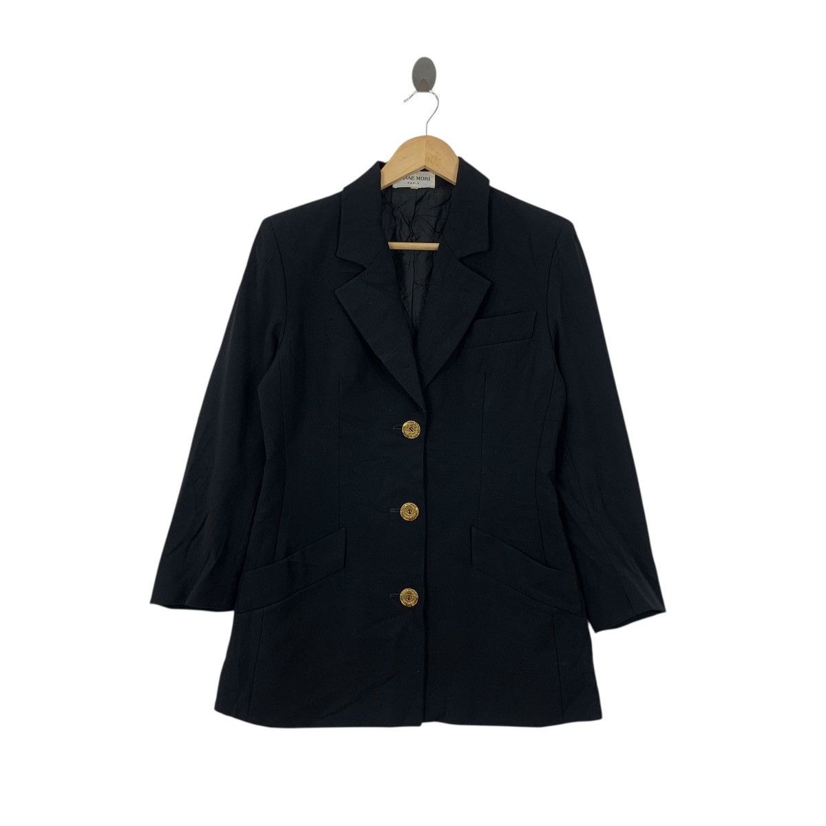 Hanae Mori Vintage HANAE MORI PAIRS Collection Gold Button Up Coat Size S / US 4 / IT 40 - 6 Thumbnail
