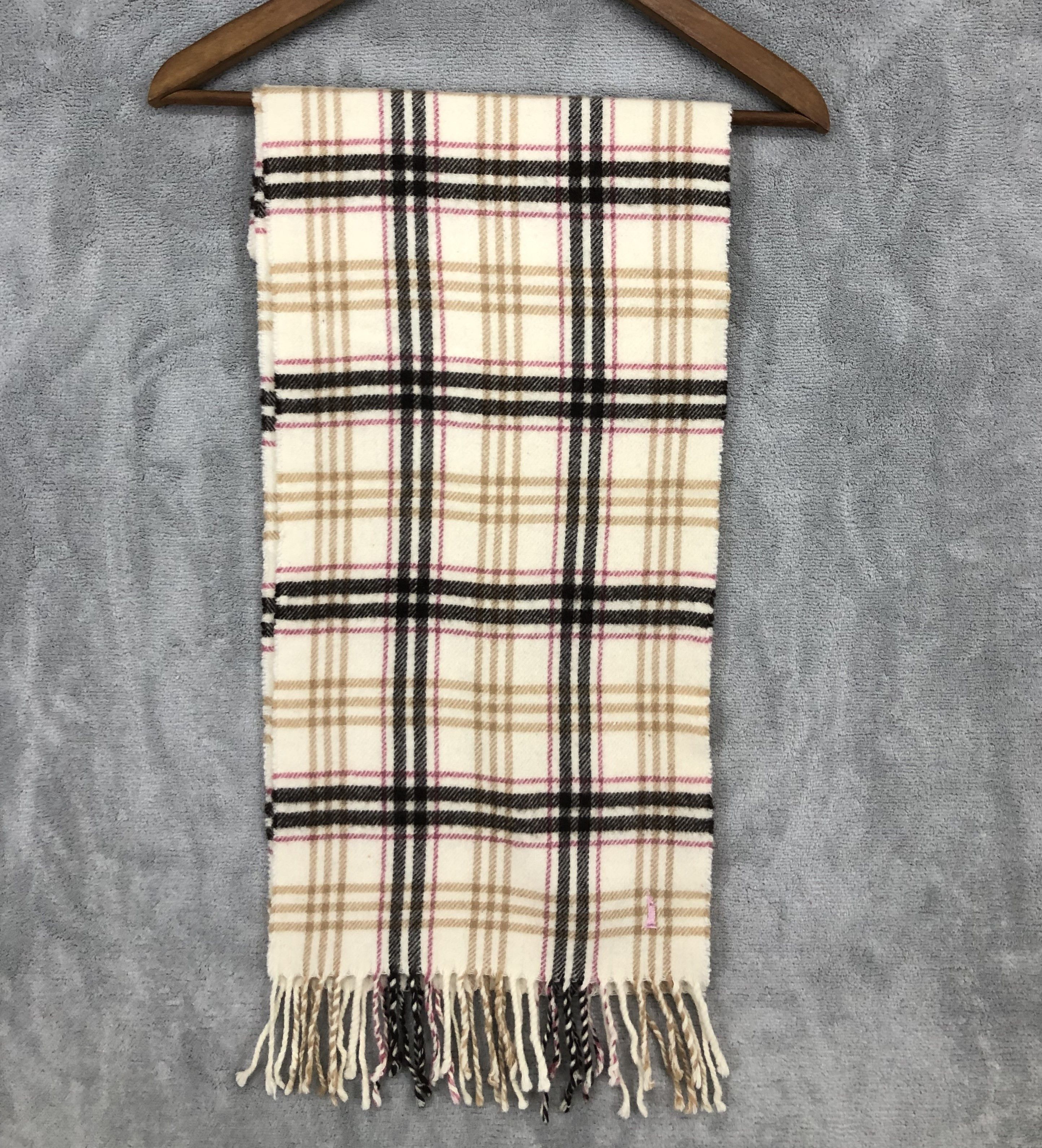 image of East Boy Checkered Scarf Muffler Neck Scarf in Brown, Men's