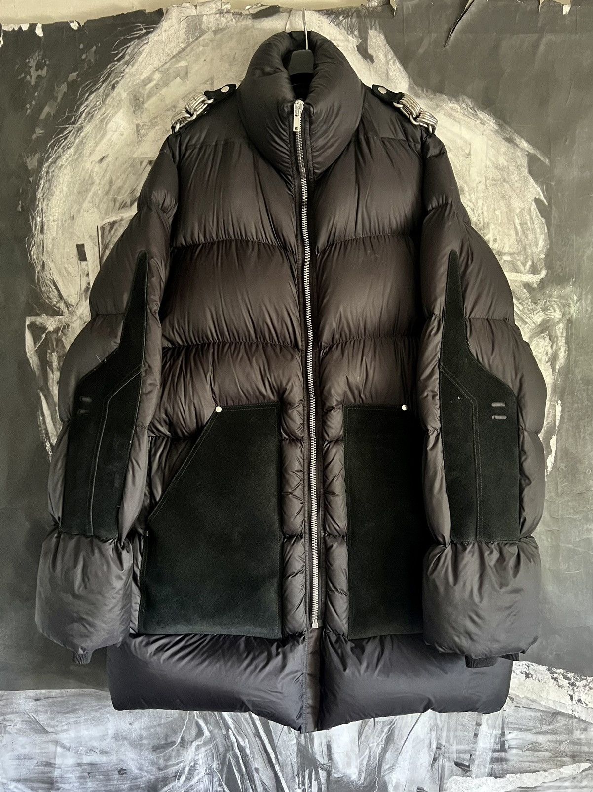 ジャケット・アウター Rick Owens PADDED LARRY COAT 50 Rick Owens PADDED LARRY COAT 50
