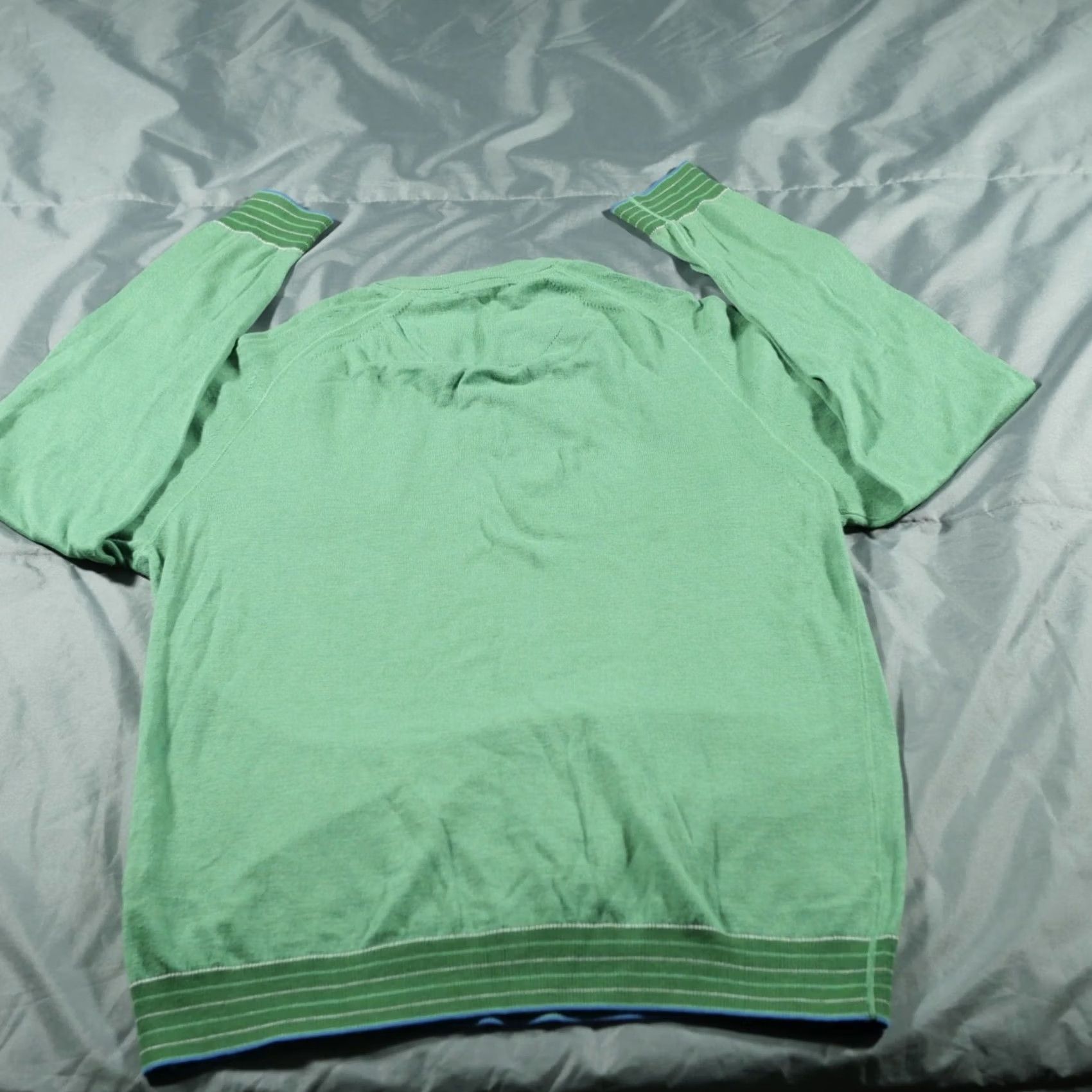 Ted Baker Ted Baker Sweater Mens M 3 Green Henley Pullover Preppy Casual Designer Shirt? Size US M / EU 48-50 / 2 - 4 Thumbnail