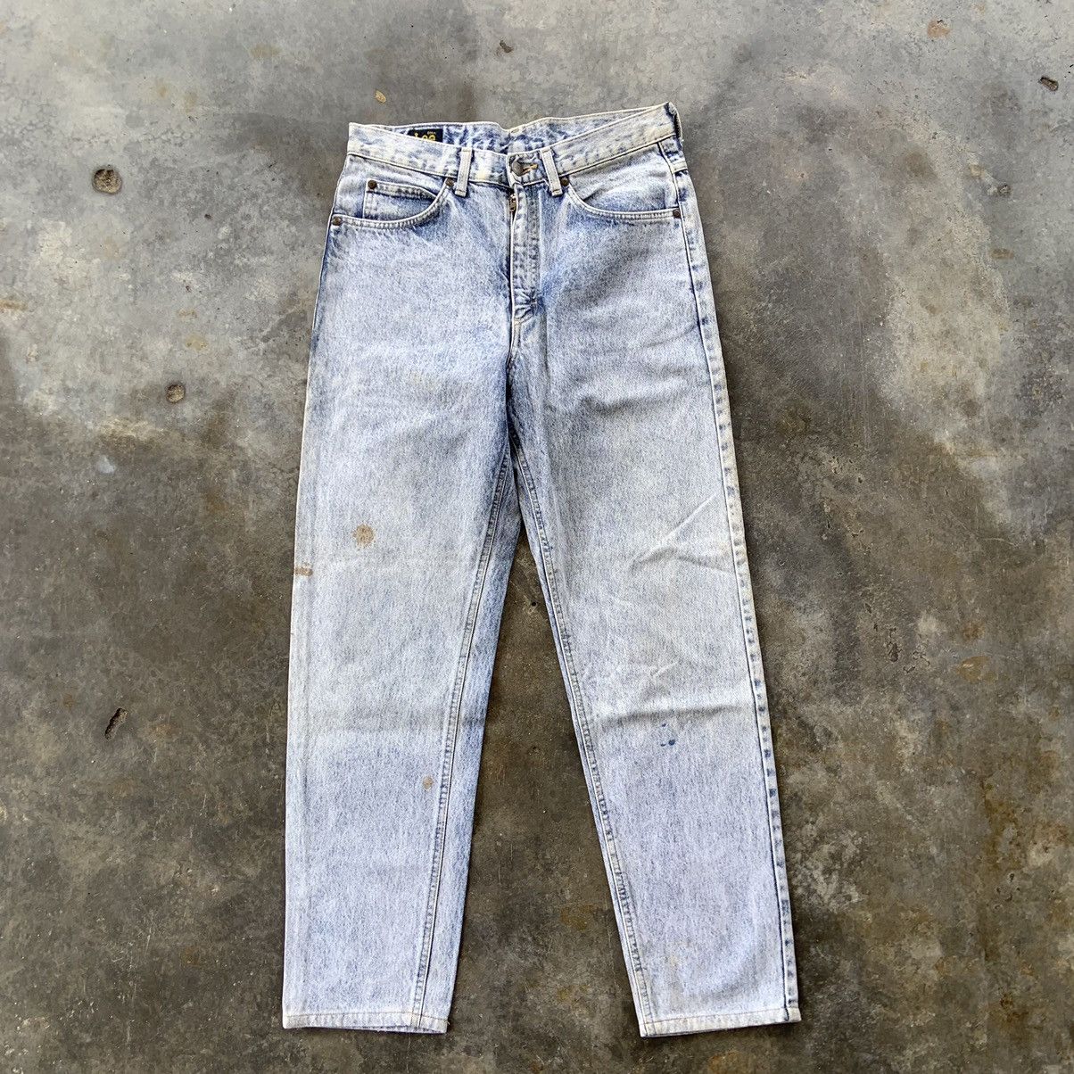 Lee × Vintage W30'' Vintage Lee Denim Acid Wash Style Blue Pants Size US 30 / EU 46 - 3 Thumbnail