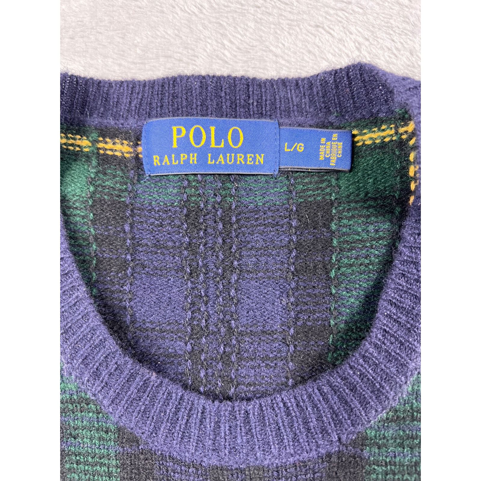 Polo Ralph Lauren VTG Polo Ralph Lauren Wool L Tartan Preppy Crewneck Sweater Size US L / EU 52-54 / 3 - 3 Thumbnail