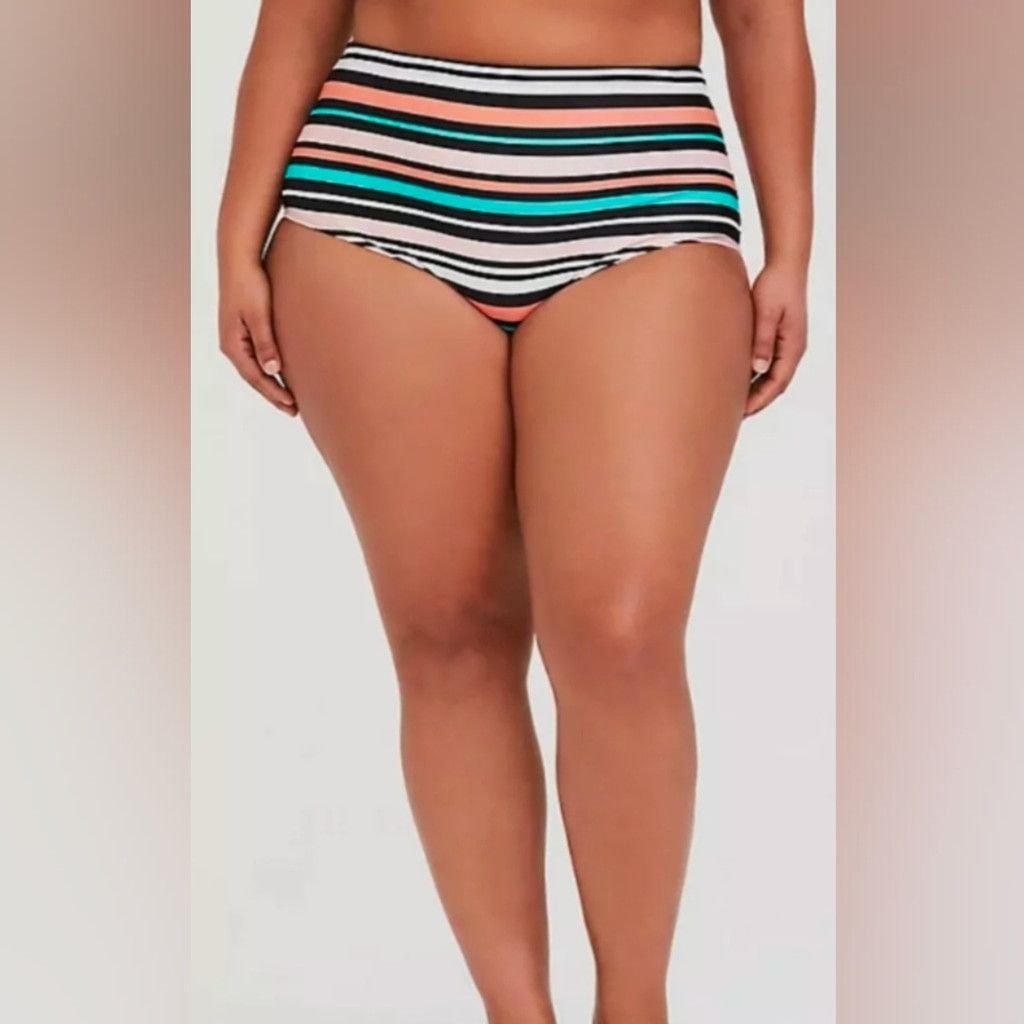 Torrid Torrid multi stripe smooth swim bottoms size 2 Size ONE SIZE - 2 Thumbnail