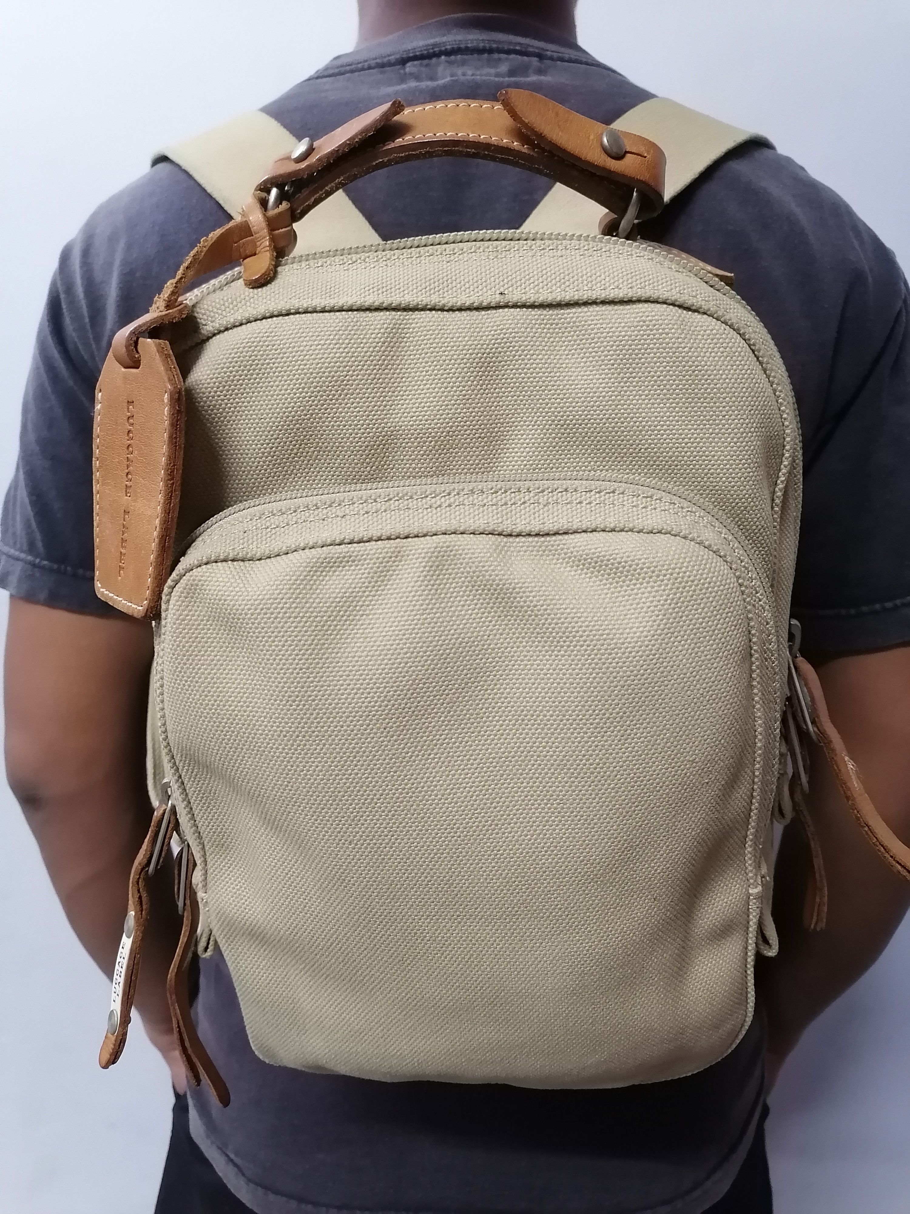 Japanese Brand × Porter Luggage Label Japan Yoshida & Co Heavy Cotton Bagpack Size ONE SIZE - 2 Thumbnail