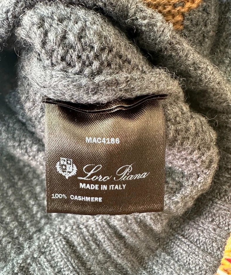 Loro Piana LORO PIANA Cashmere collar half zipper thick knit sweater Size US L / EU 52-54 / 3 - 8 Thumbnail
