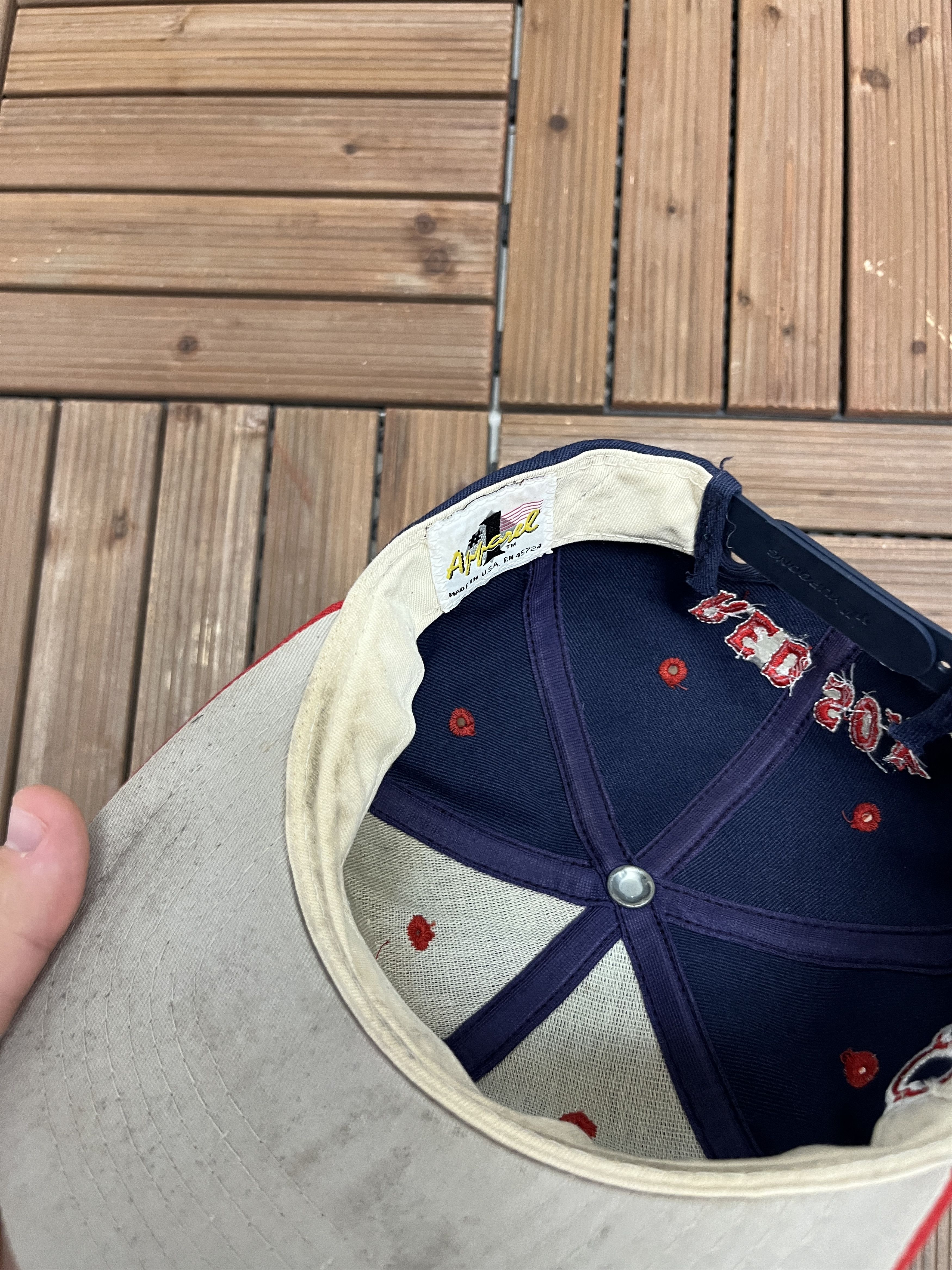 Vintage Boston Red Sox Vintage Snap Back Blue Hat Cap Size ONE SIZE - 6 Thumbnail