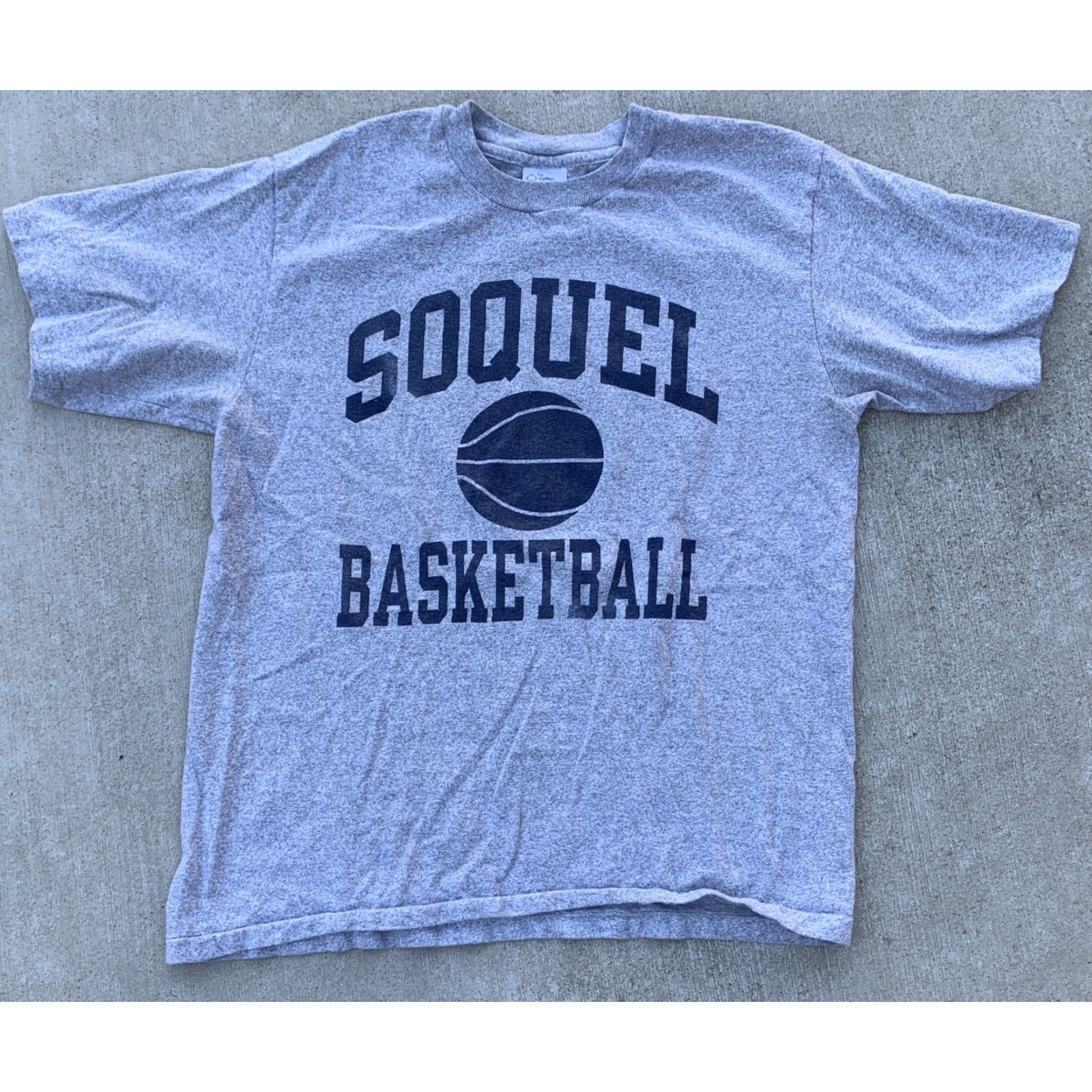 Vintage VINTAGE The Cotton Exchange Soquel Basketball T Shirt Single Stitch Graphic Tee Men L Gray Cotton Blend Short Sleeve Sports 90s 80s Fan Shirt Mens Size US L / EU 52-54 / 3 - 5 Thumbnail