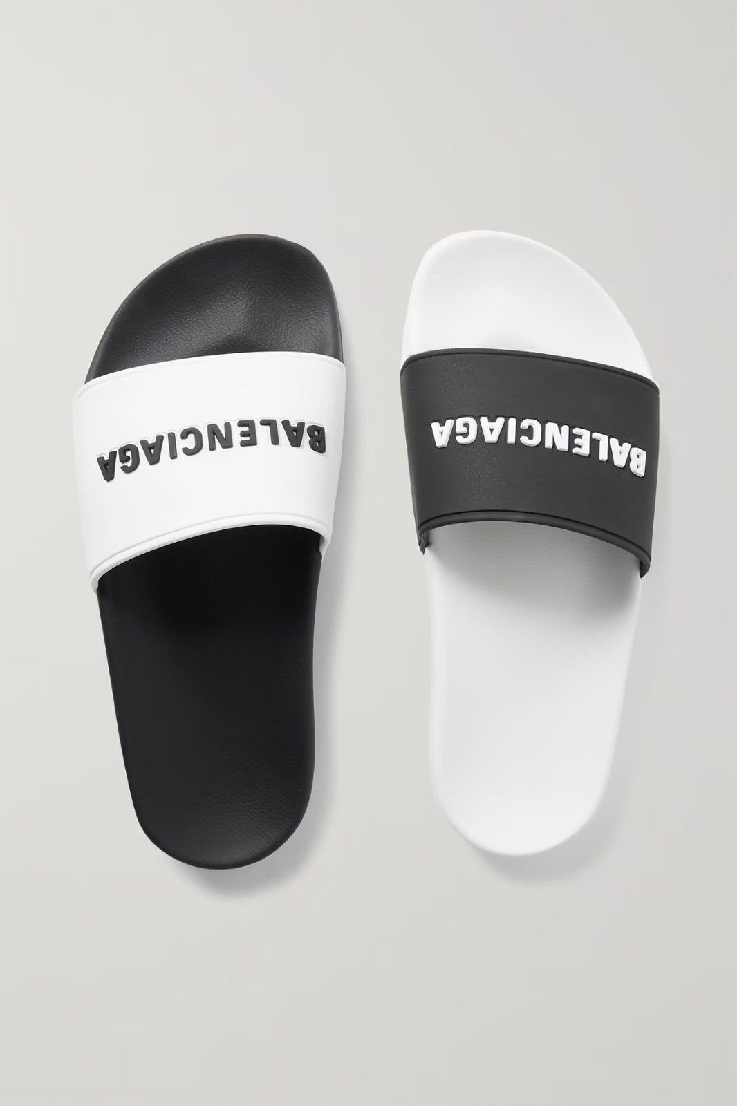 Balenciaga Balenciaga Men's Logo Mismatched Slide Sandal Size 8 Size US 8 / EU 41 - 1 Thumbnail