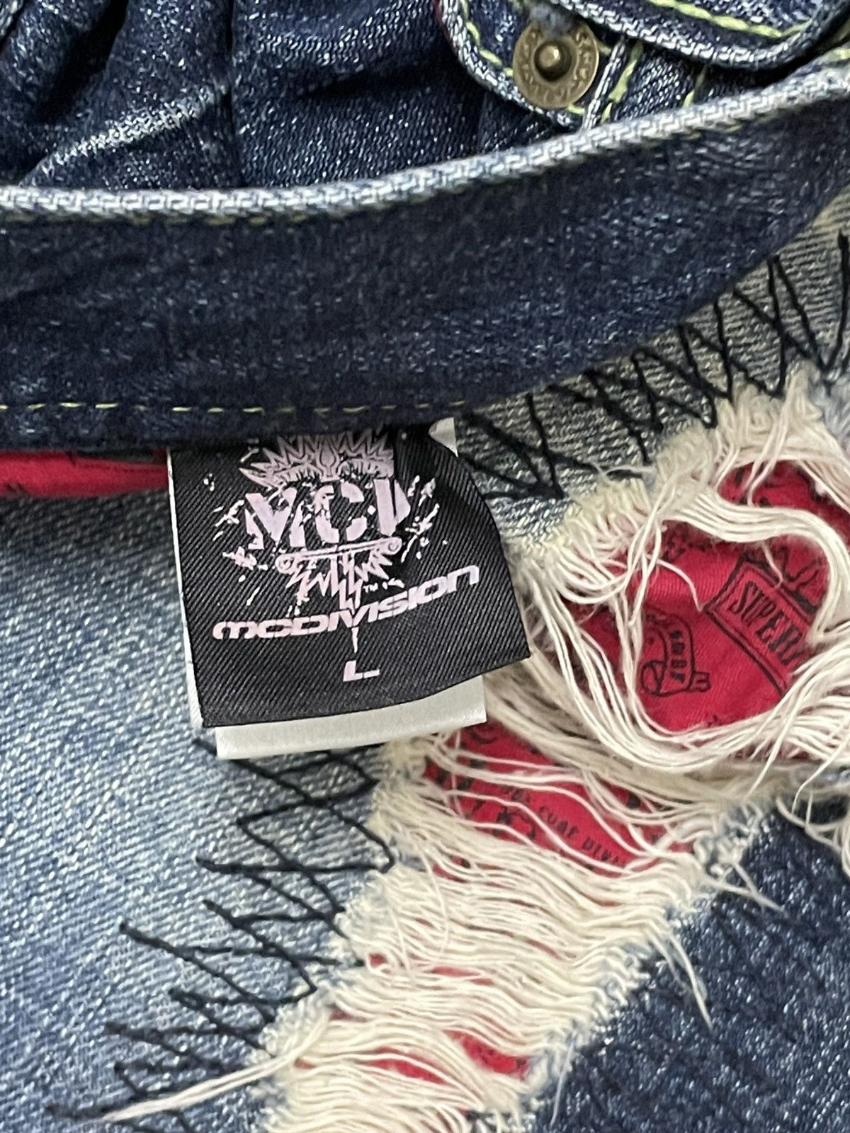 Hysteric Glamour VINTAGE MORE CORE DIVISION RIPPED JAPAN PUNK SUPERSTAR DENIM Size US 32 / EU 48 - 18 Thumbnail