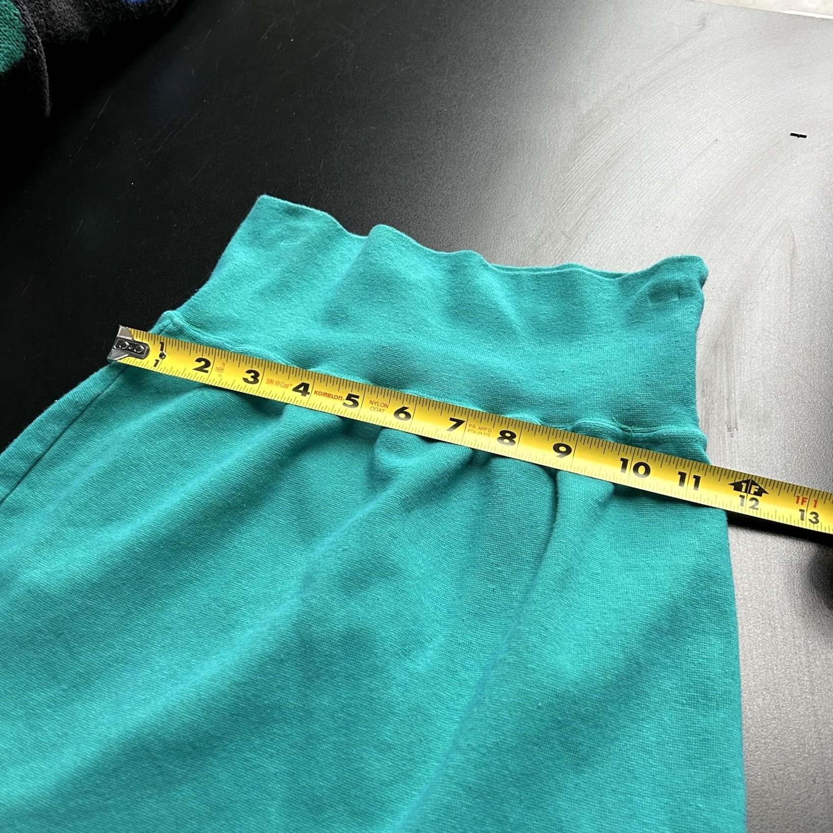 Vintage VINTAGE First Concept Skirt Womens M Teal Pencil Pull On Elastic Waist Made USA Size 32" / US 10 / IT 46 - 5 Thumbnail