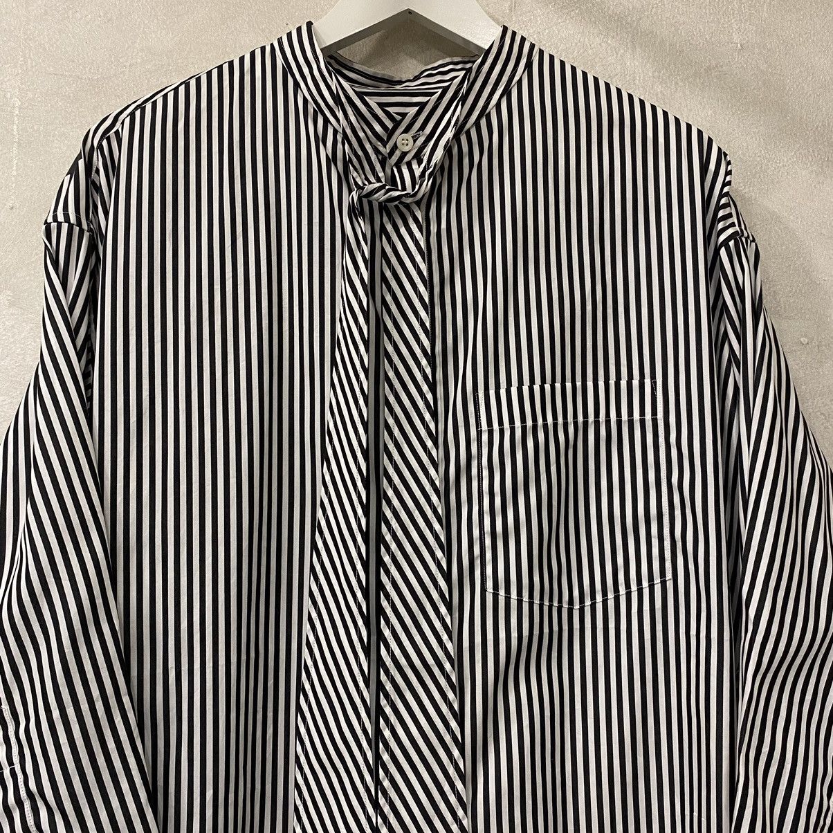 Balenciaga Balenciaga - Logo Striped Poplin Shirt Size XXS / US 00 / IT 34 - 7 Thumbnail
