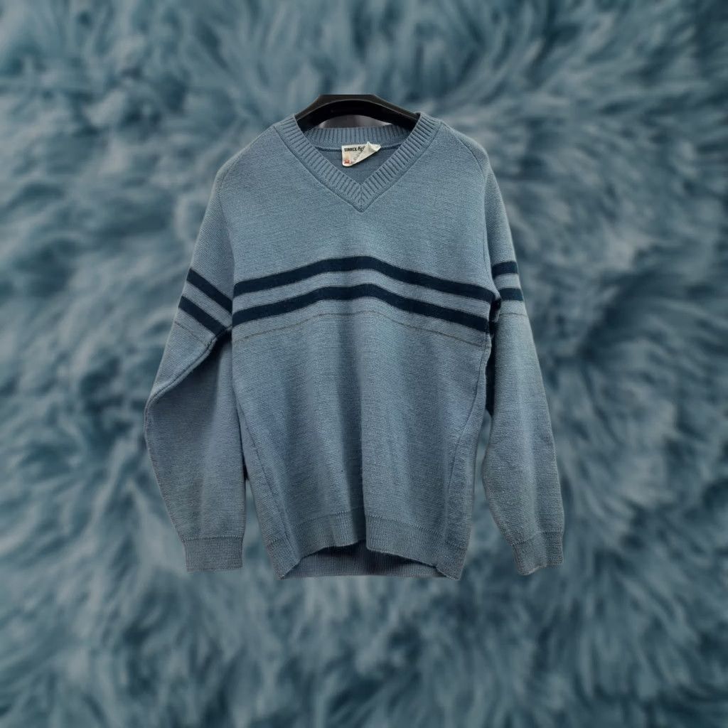 Vintage VINTAGE Original White Ram Blue Striped Crewneck Sweater Mens Medium M Blue 1970s Wool Acrylic Blend Mens Womens Size US M / EU 48-50 / 2 - 1 Thumbnail