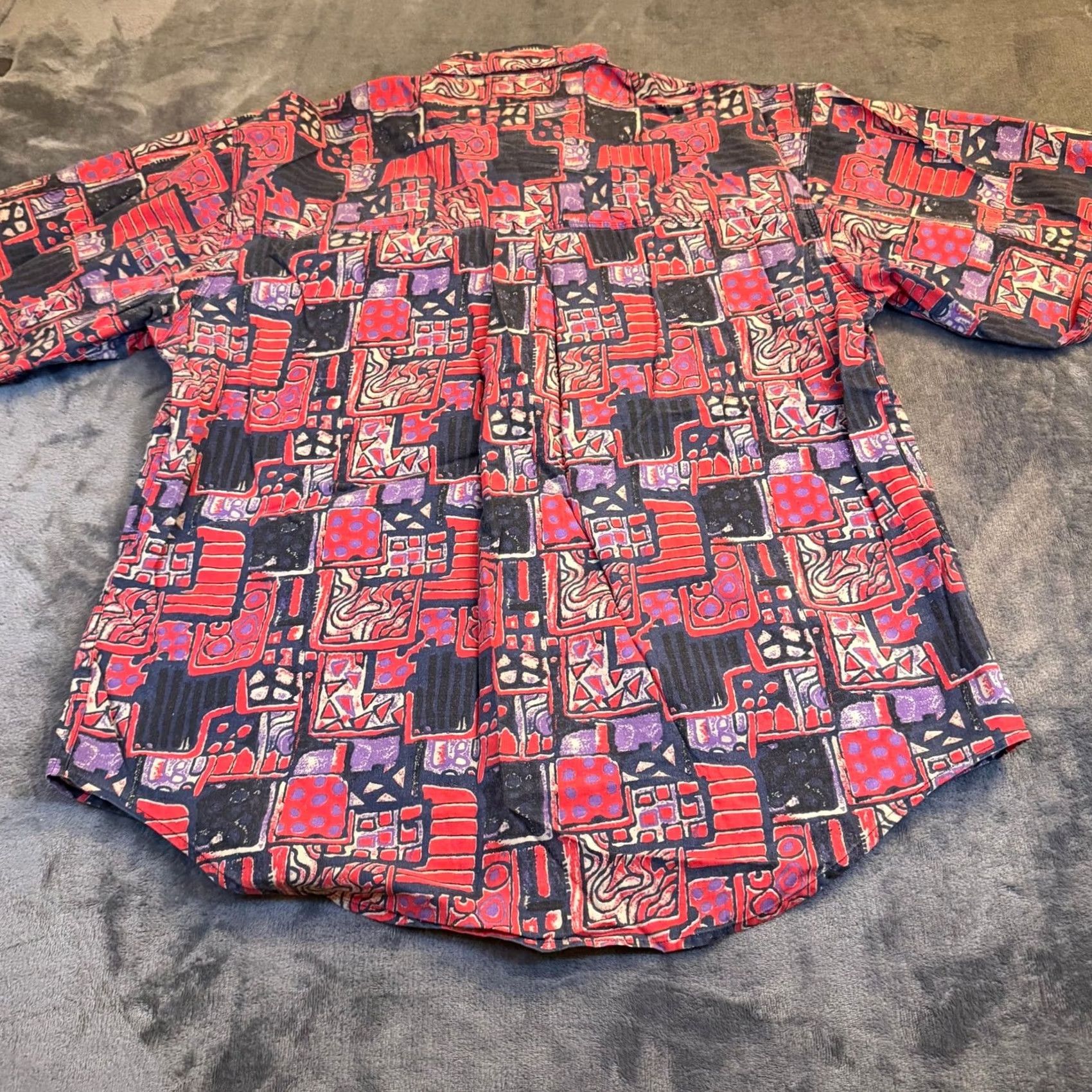 Vintage VINTAGE Introspect Jeanswear Abstract Print Short Sleeve Button-Up Shirt Mens Large Size US L / EU 52-54 / 3 - 4 Thumbnail
