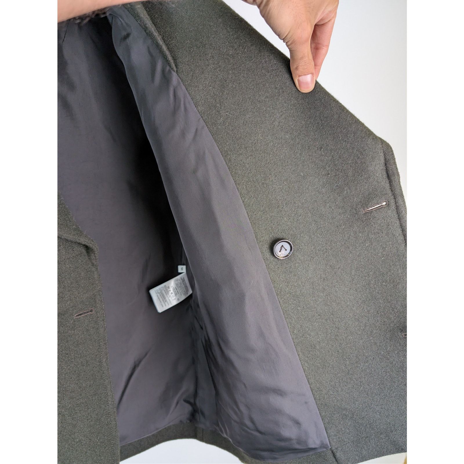 Bottega Veneta o1rshd1 Short Wool Felt Coat in Military Dark Green / Kale Size US M / EU 48-50 / 2 - 8 Thumbnail