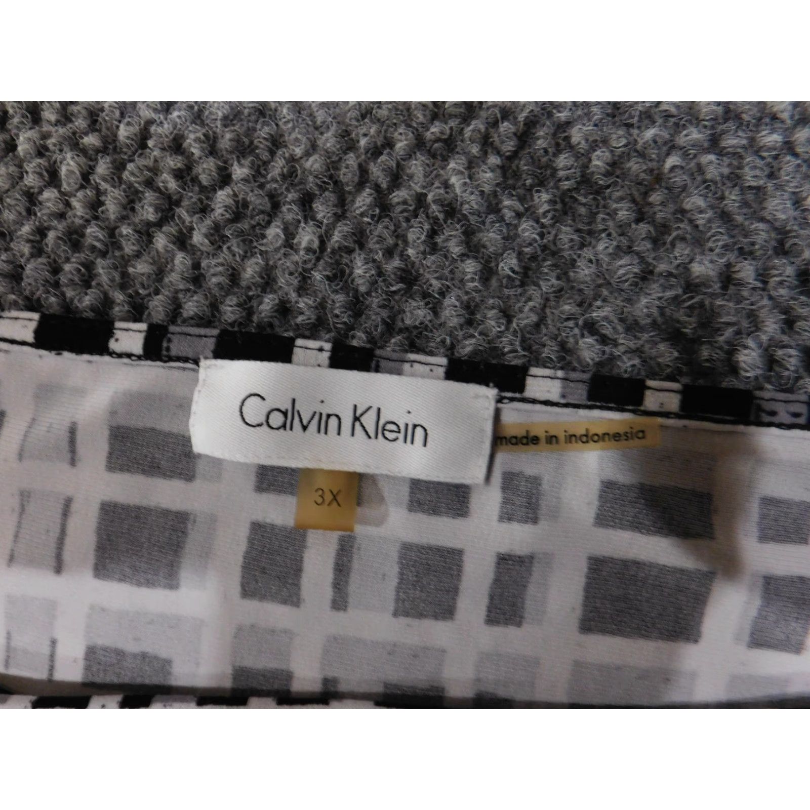 Calvin Klein Calvin Klein Blouse Womens 3X Sleeveless Geometric Print Black White Top Size XXL / US 16-18 / IT 52-54 - 6 Thumbnail