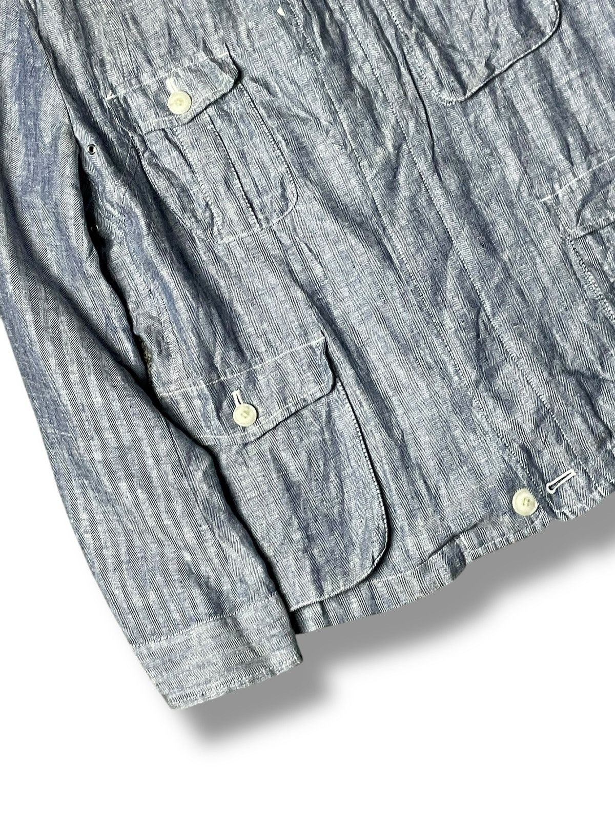 Japanese Brand × Takeo Kikuchi × Vintage Takeo Kikuchi Linen Denim Button Up Shirt (82) Size US XXS / EU 40 - 4 Thumbnail
