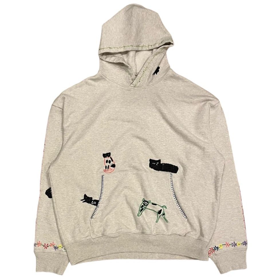 Kapital Kapital Cat Embroidery Pullover Hoodie Size US XL / EU 56 / 4 - 1 Thumbnail