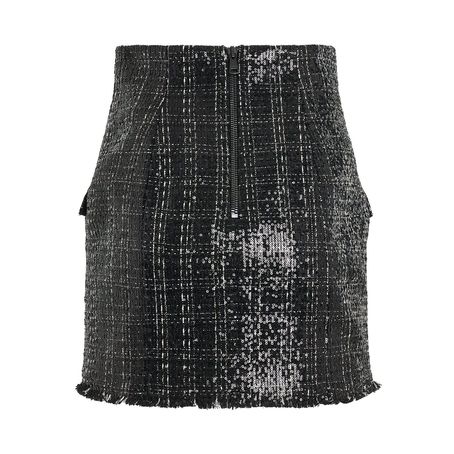Balmain o1y0625 Mini Skirt in Black Size 28" / US 6 / IT 42 - 4 Thumbnail