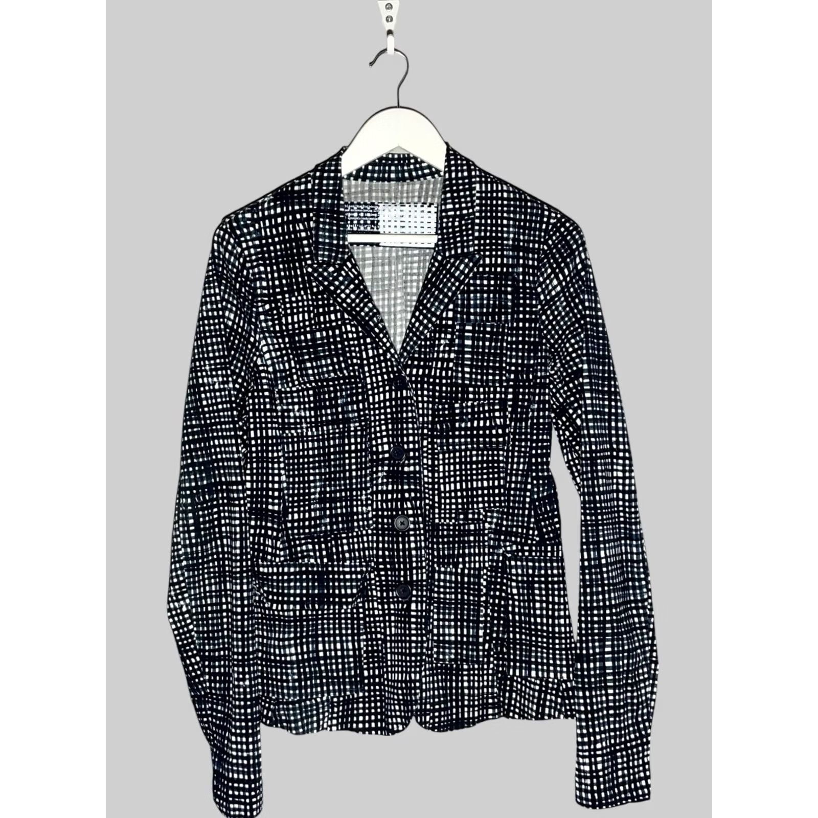 Vintage Rundholz Blazer Women XS Black Button Pockets Multi Pocket Jacket Slim Regular Vintage No Size XS / US 0-2 / IT 36-38 - 2 Thumbnail