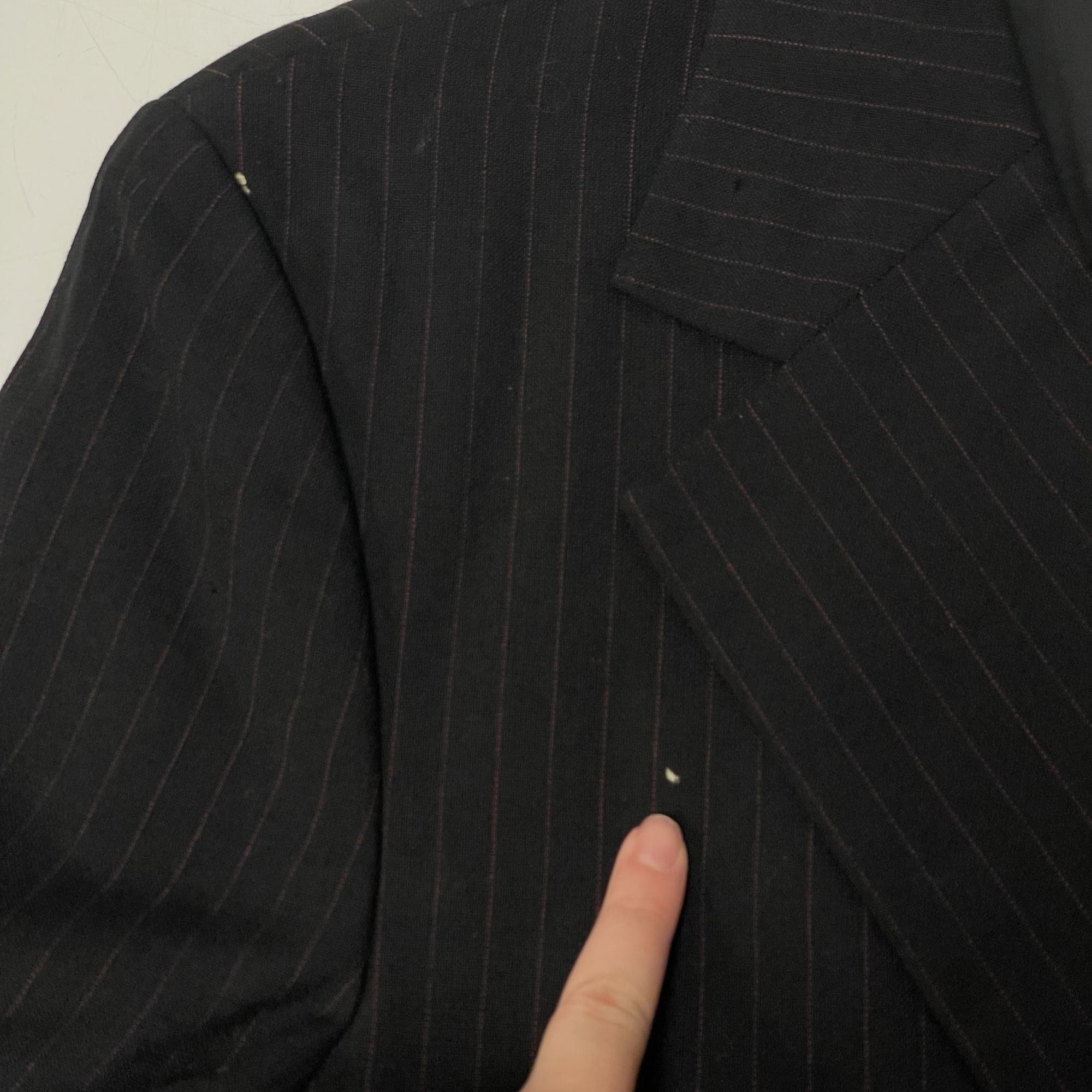 Other Vtg Wilkinson of England BESPOKE Black Red Stripe Sport Coat Size 40L - 9 Thumbnail